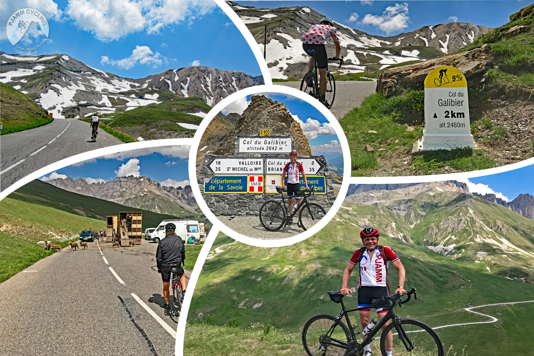 Cycling The World's most gorgeous bike climbs - Col du Galibier - hairpins, mountains, clouds