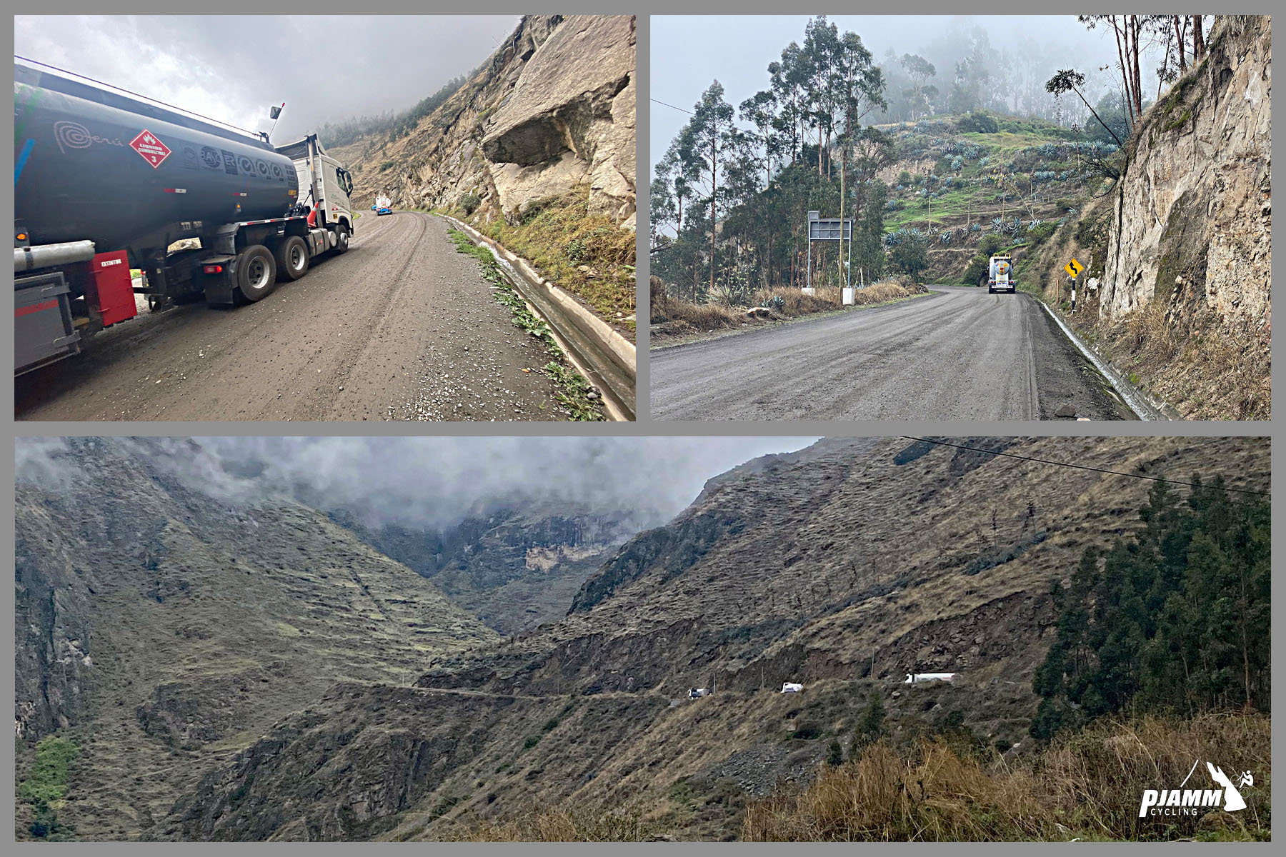 Cycling Conococha, Peru - images of traffic along Highway 16