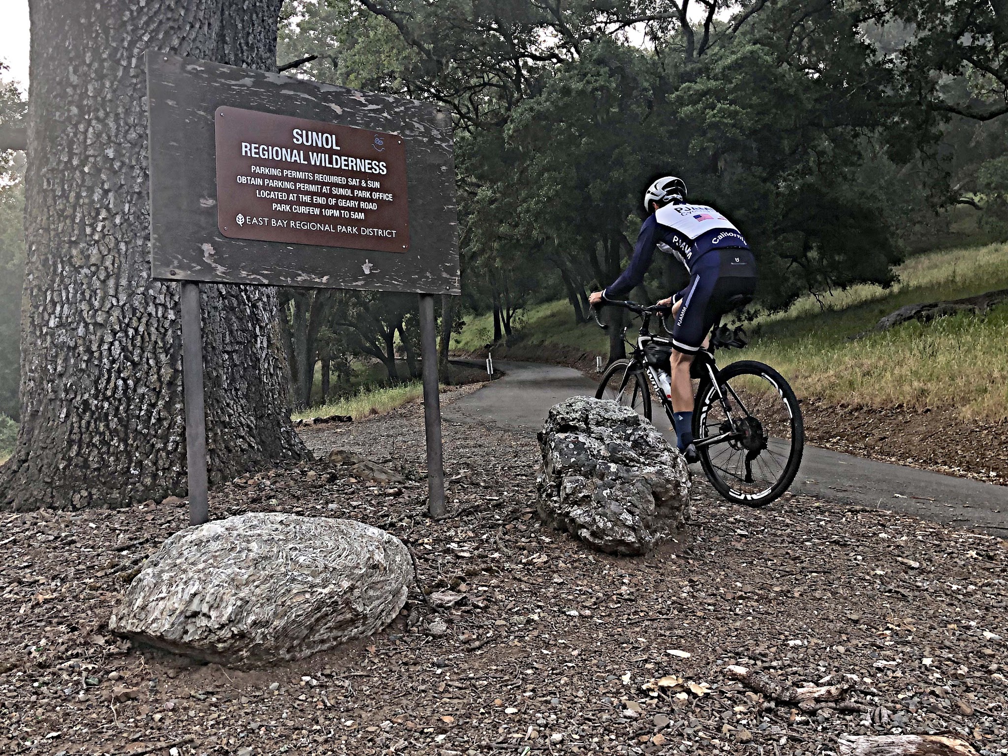Climbing Welch Creek Road by bike - start of climb