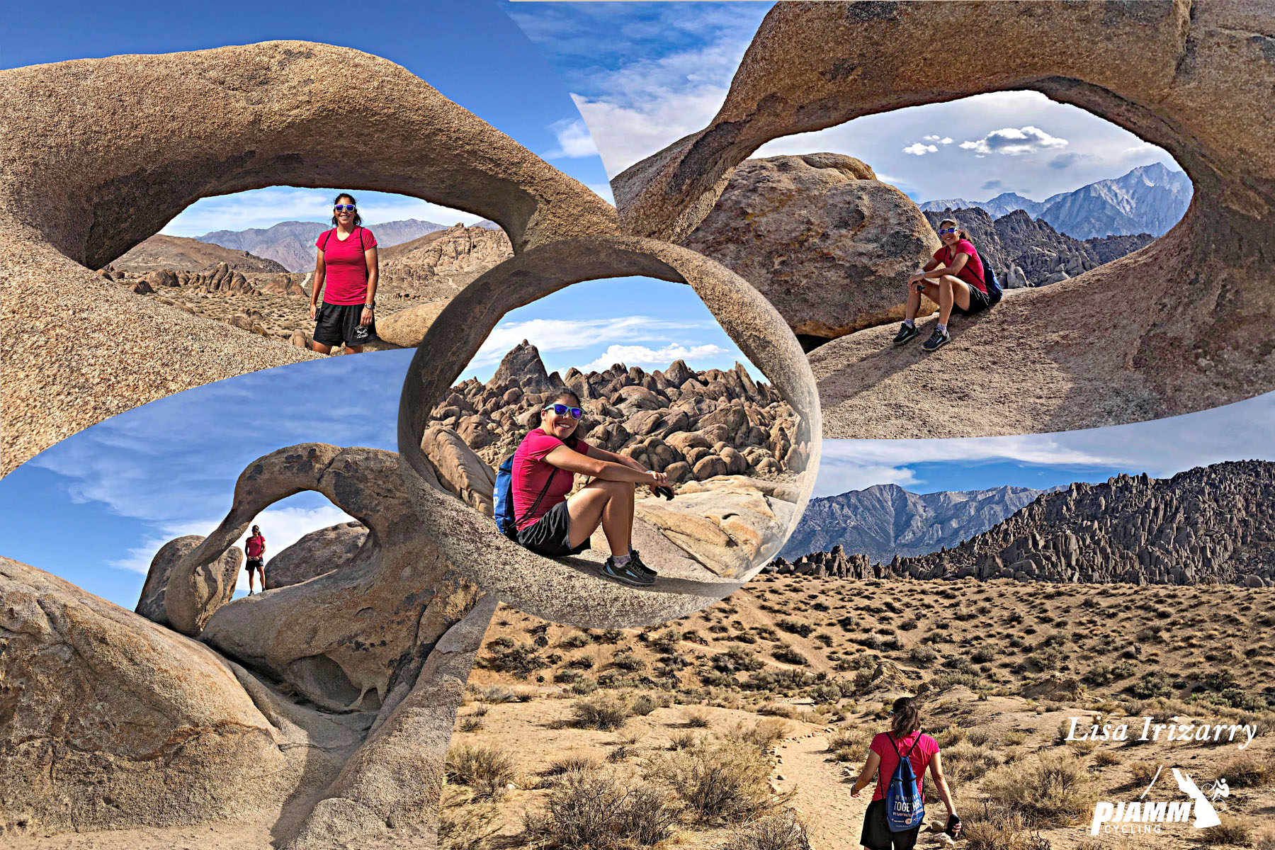 hiking the Mobius Arch Loop Trail, rock formation making an arch