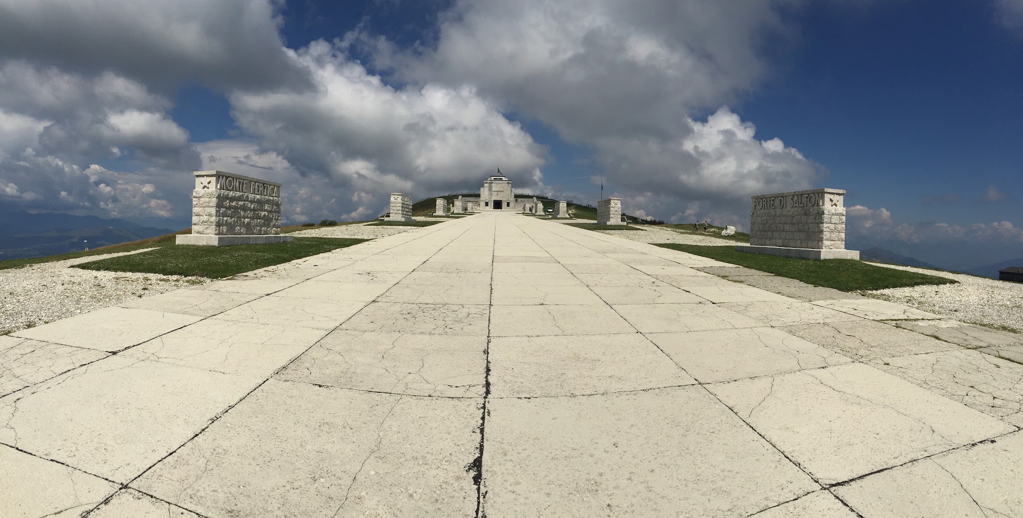 Cycling Monte Grappa from Possagno  - top of Sacrario del Monte Grappa