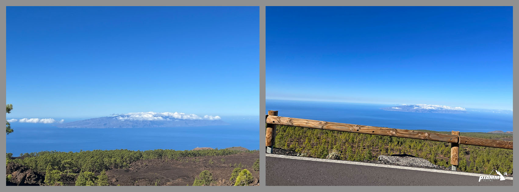 views of the coastline along the highway 