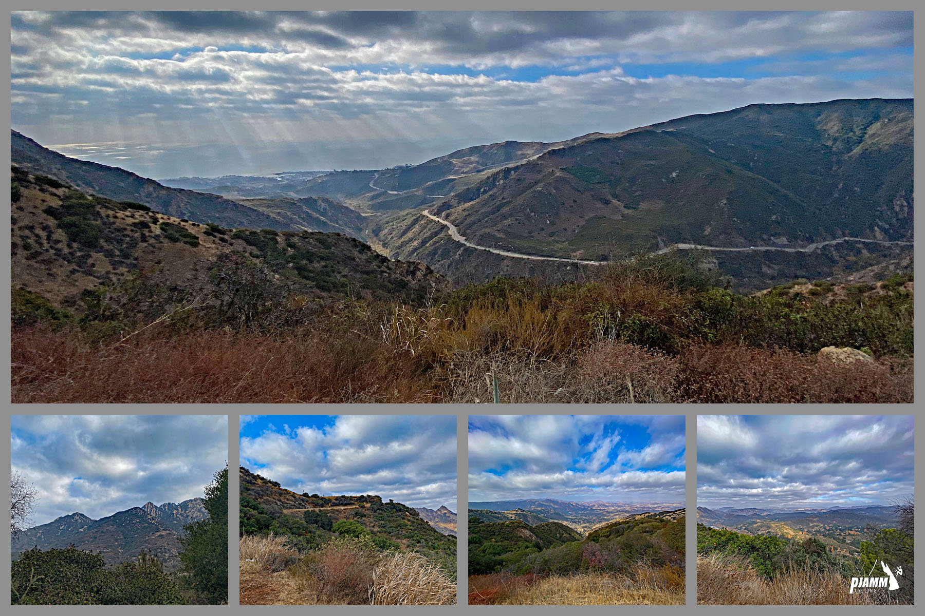 Cycling Malibu Canyon Road to the top of Piuma Road - views along the climb, Malibu Canyon and Malibu Canyon Road, Santa Monica Mountains