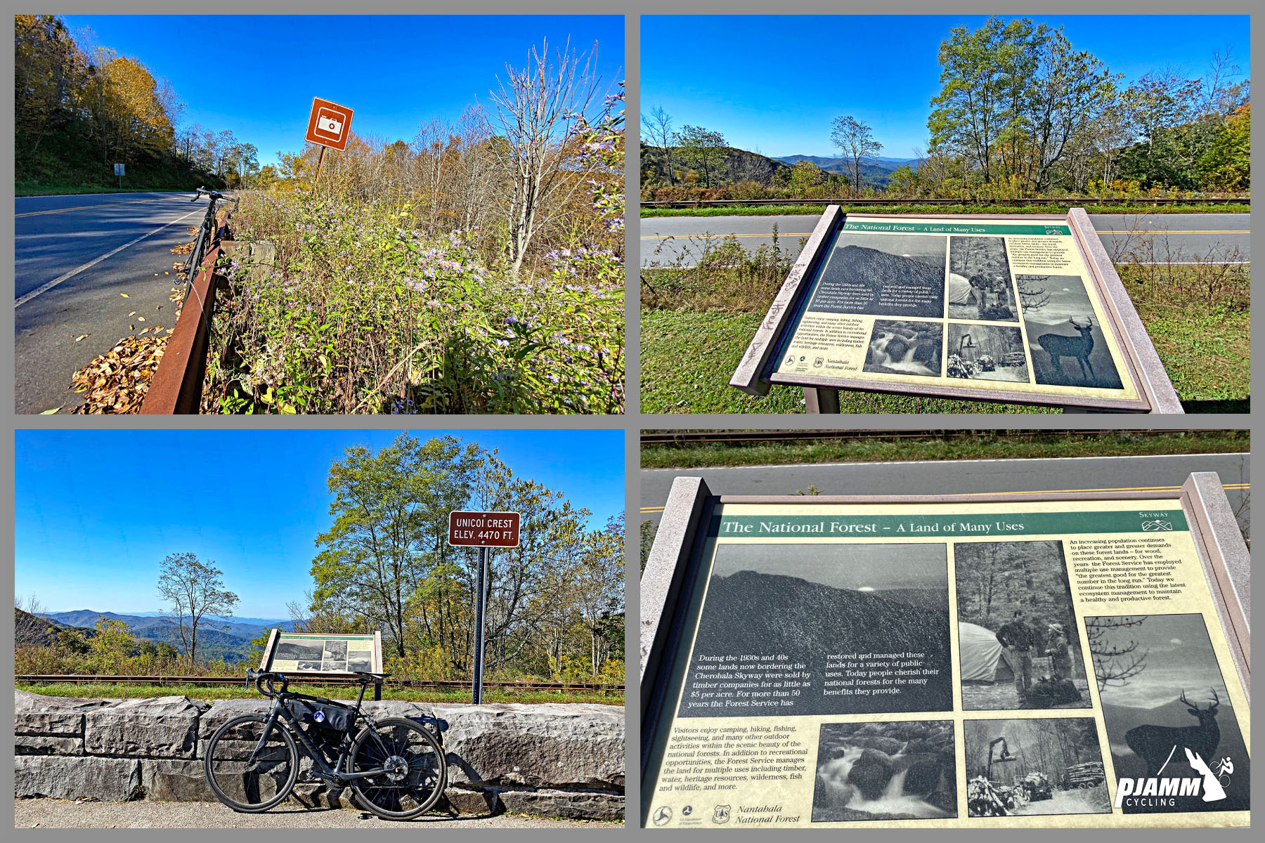 Cycling Cherohala Skyway, North Carolina - Viewpoint #11, Unicoi Crest