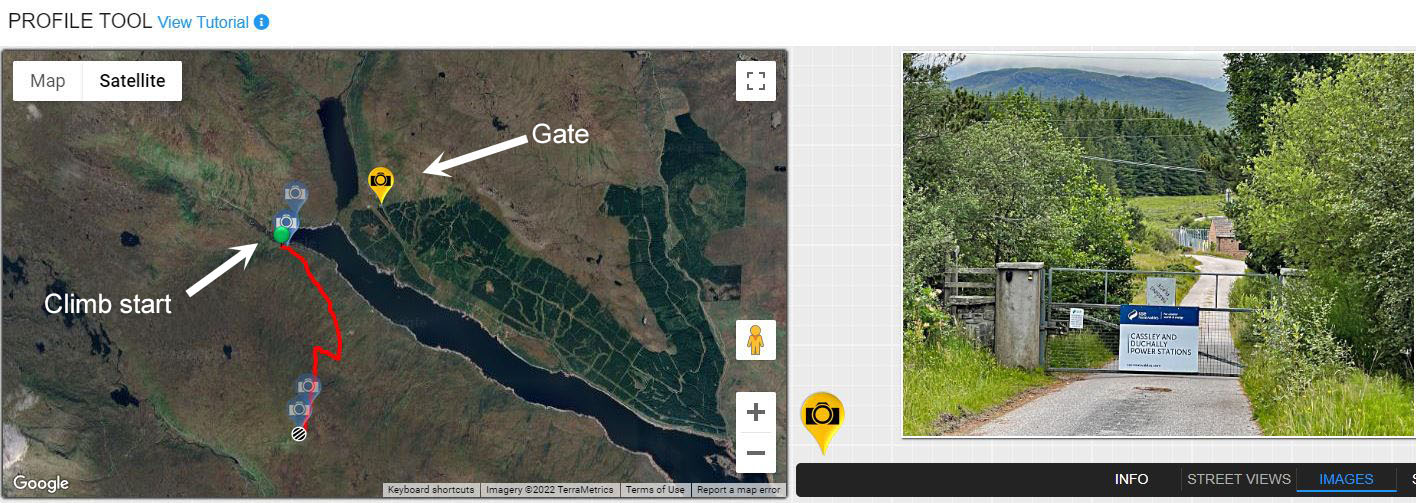 map shows start point pointed out
