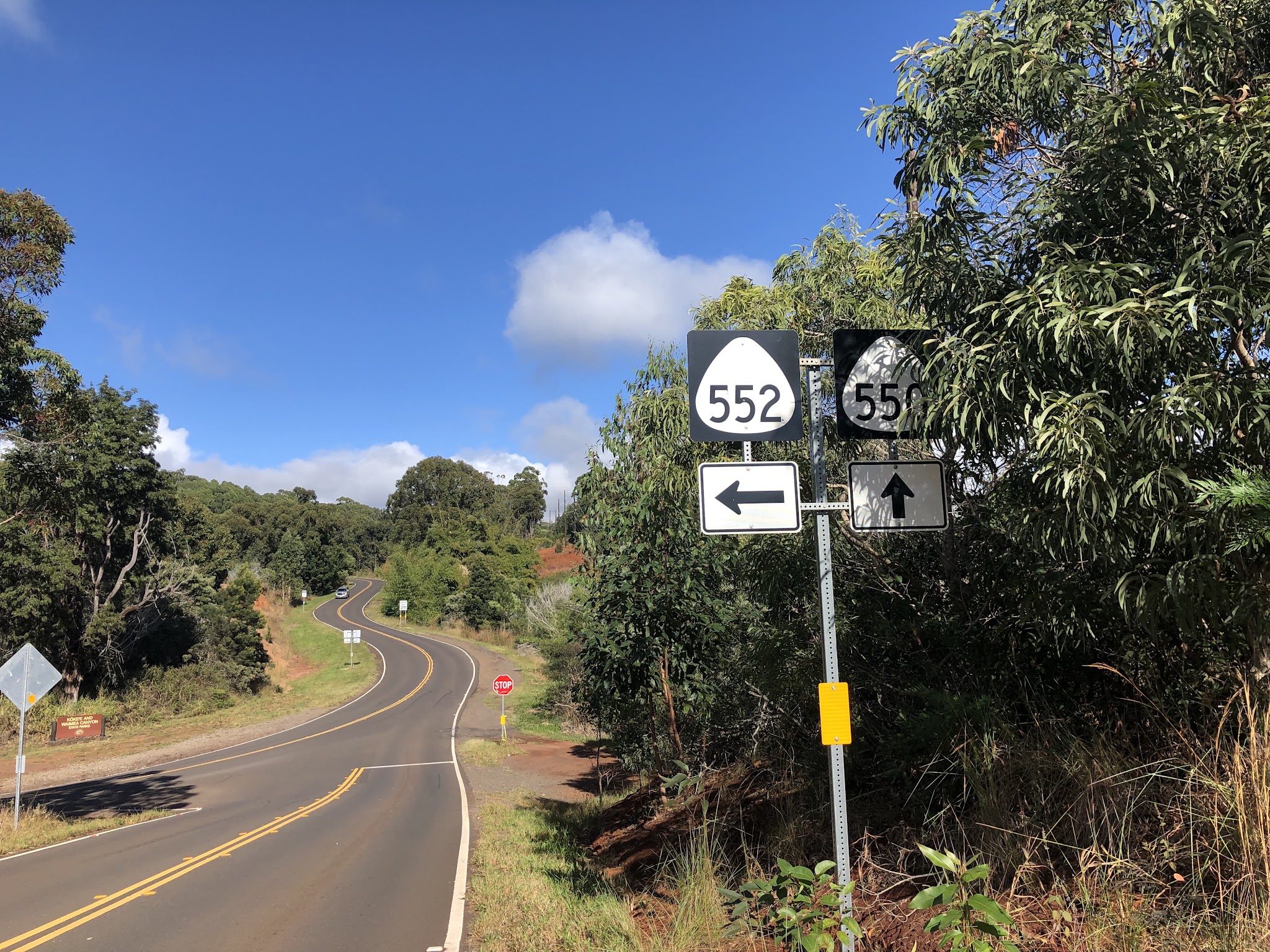 road signs for Highway 552