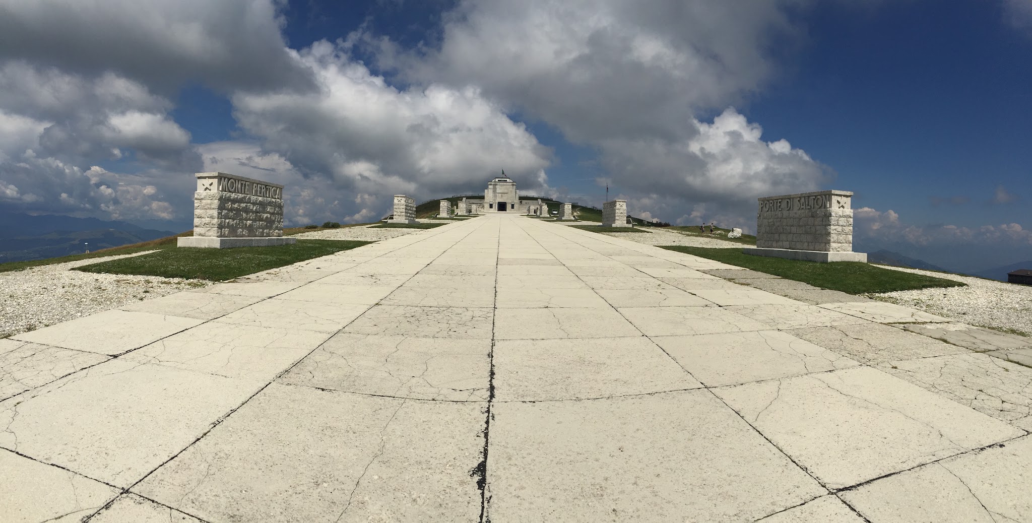 Cycling Monte Grappa from Possagno  - top of Sacrario del Monte Grappa