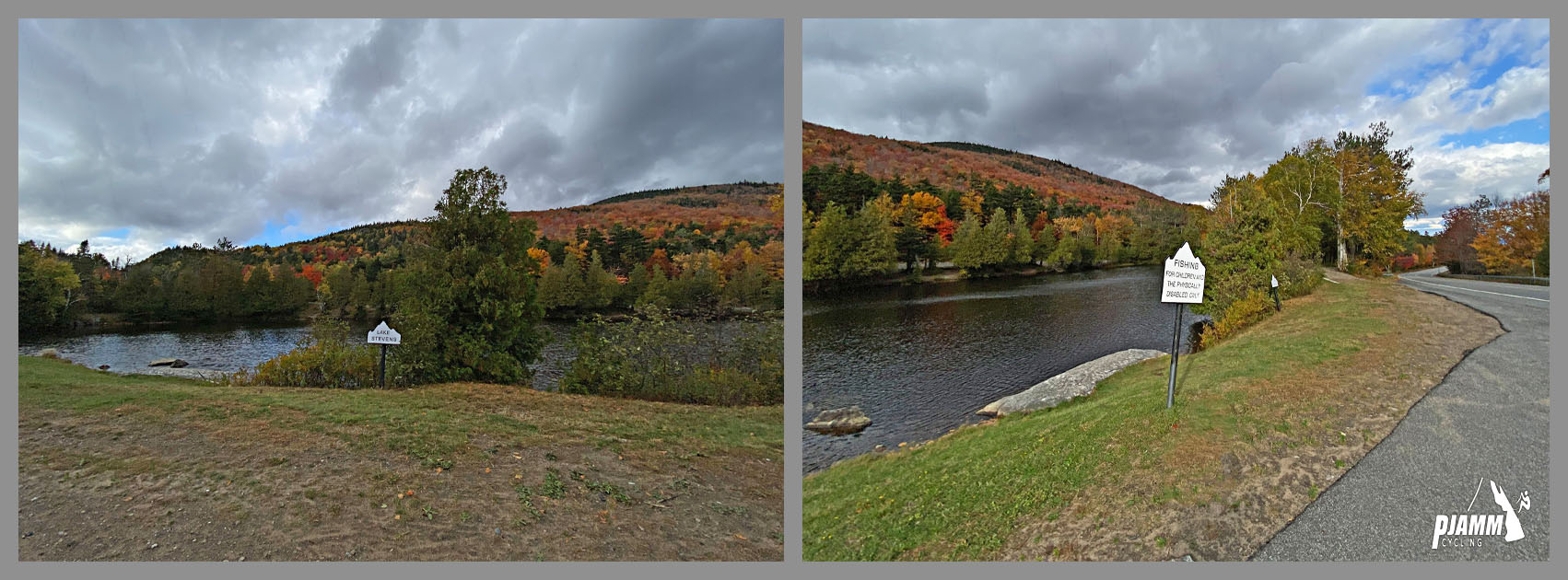 Cycling Whiteface Mountain - pond on the right of the road coming up on toll booth