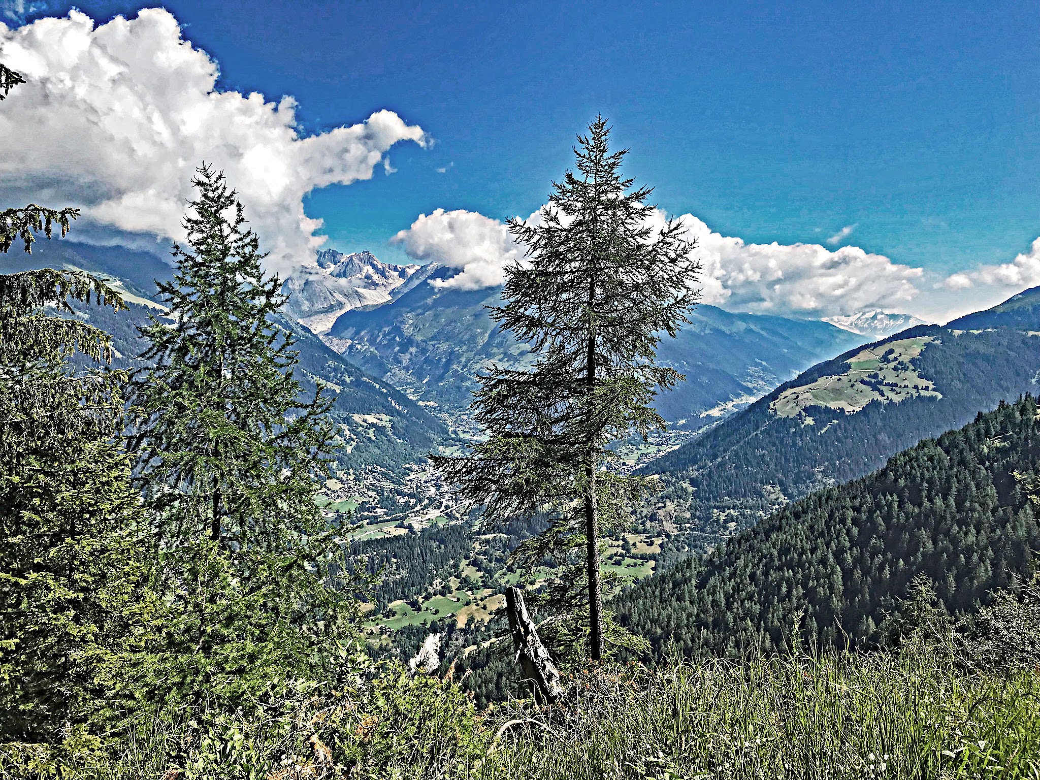 Bicycling Breithorn - views of Rhone Valley