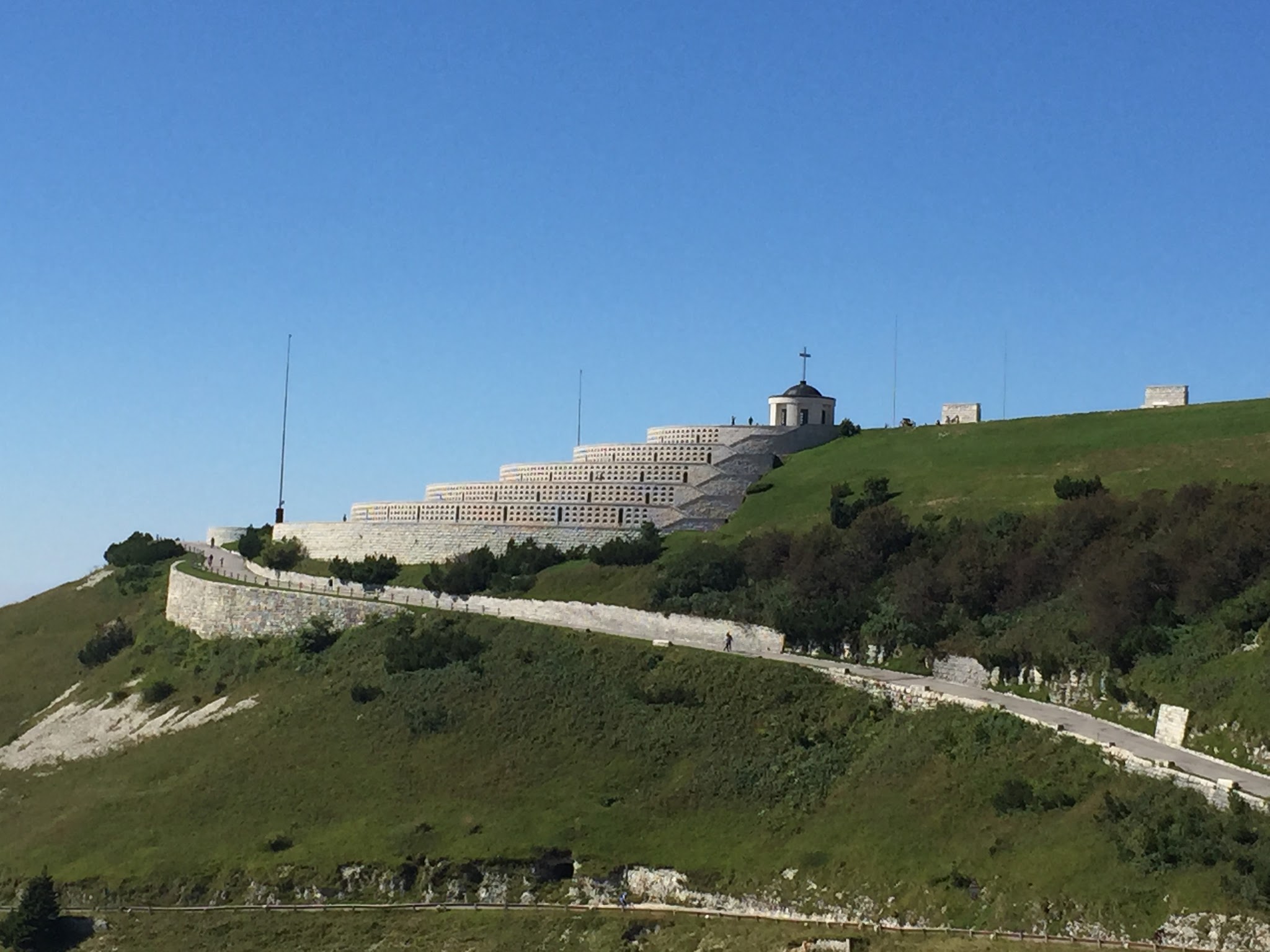Monte Grappa from Romano d'Ezzilino - Sacrario del Monte Grappa