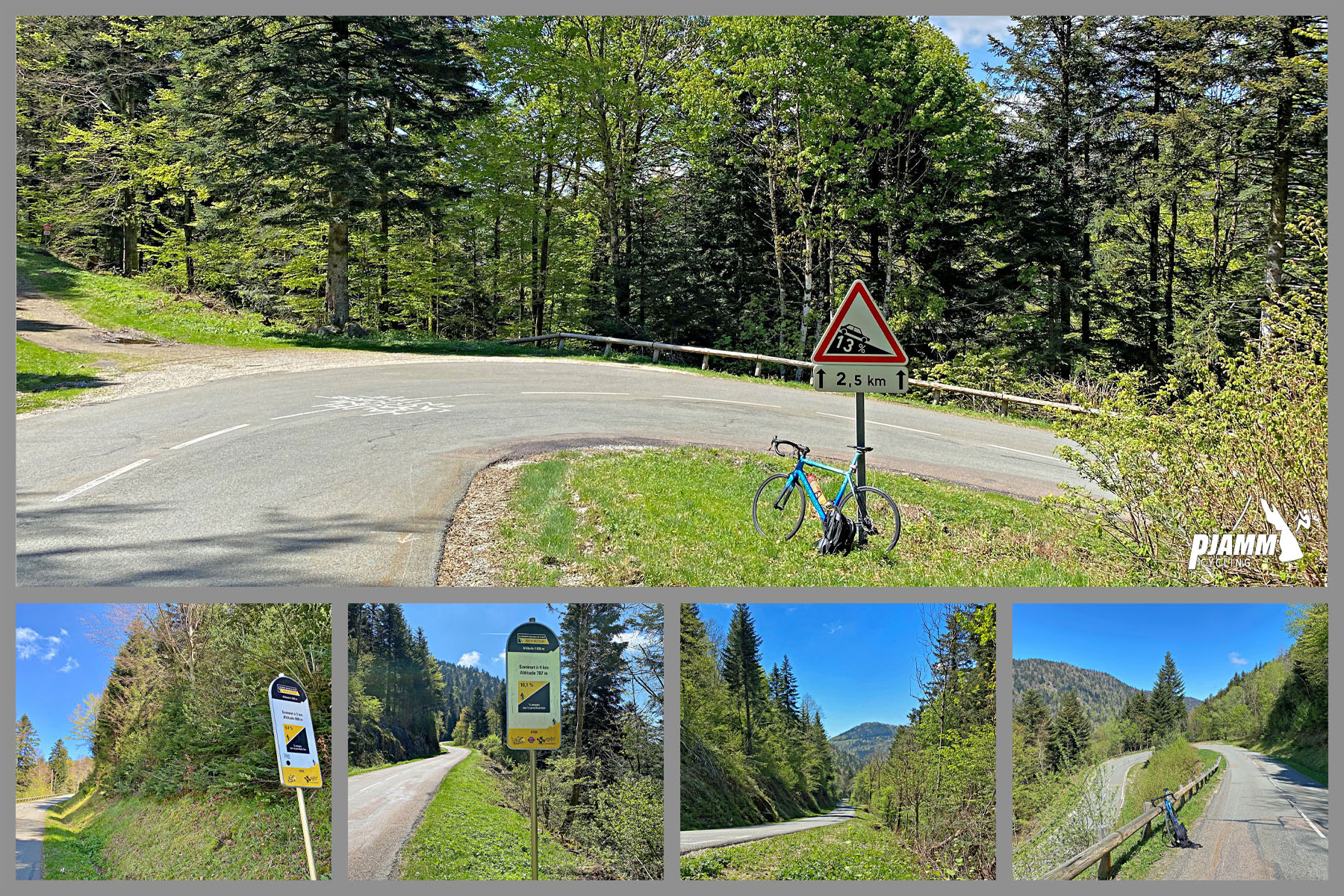 Tour de France signs along the roadway