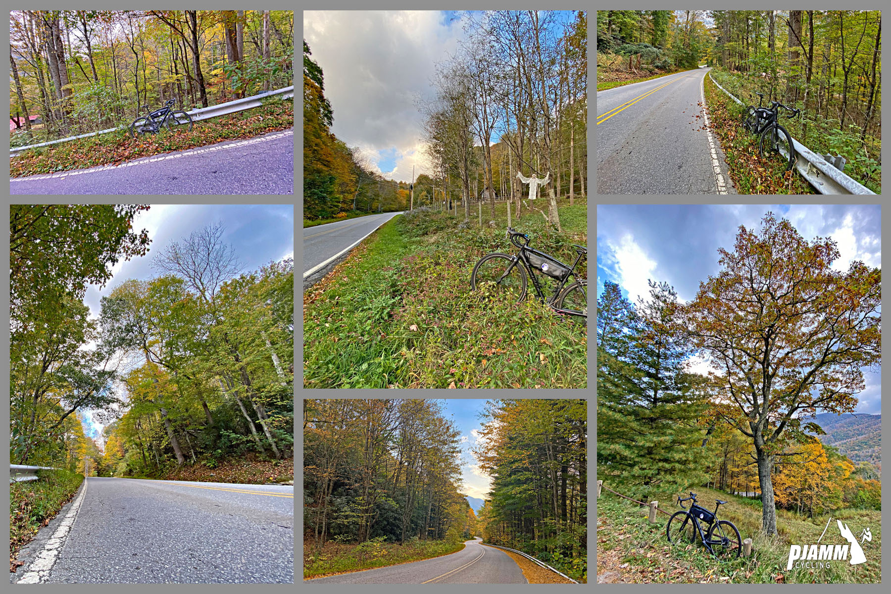 Cycling Fie Top Road, North Carolina - views along the climb