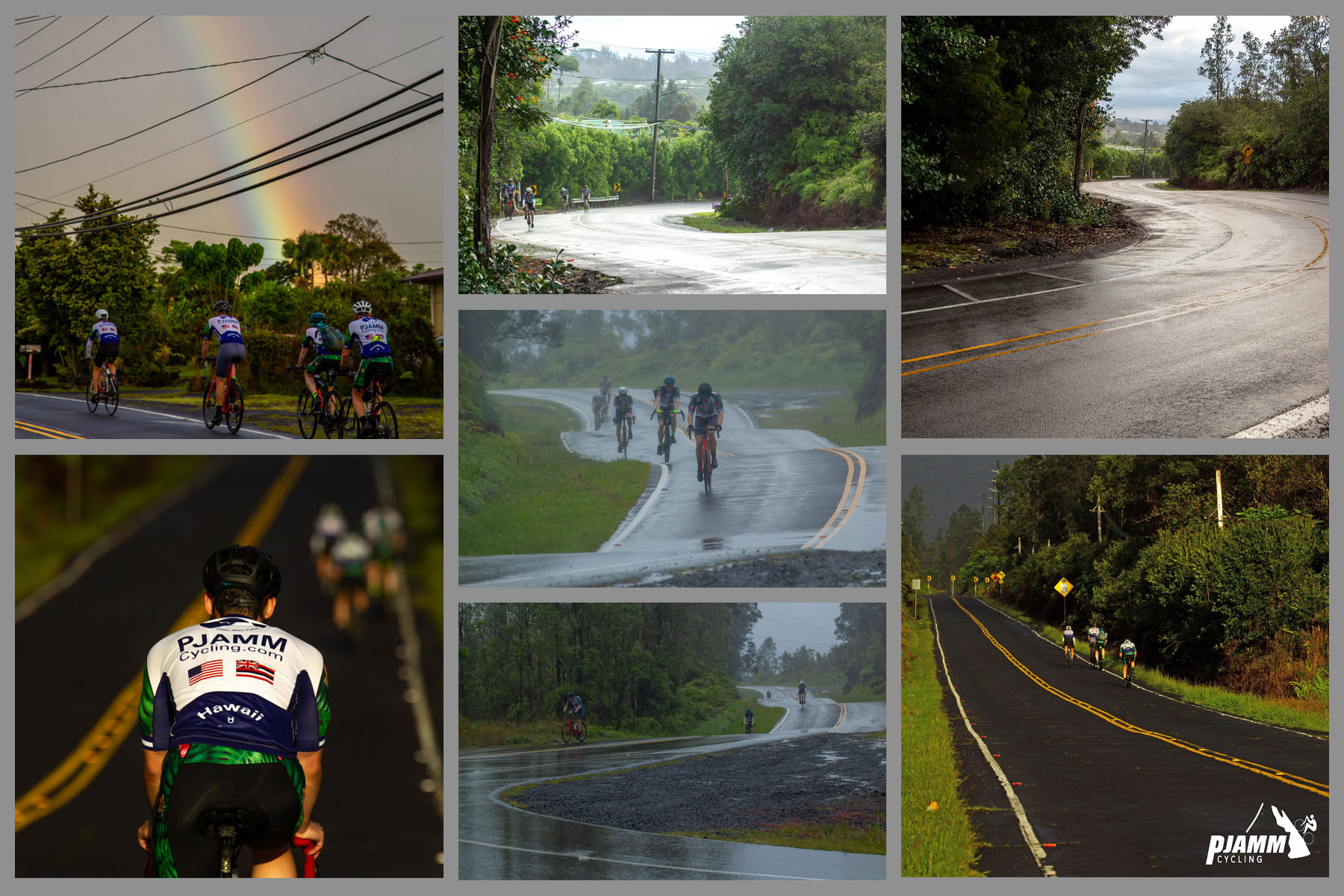 PJAMM Cyclists ride through rain and rainbows on first segment of climb