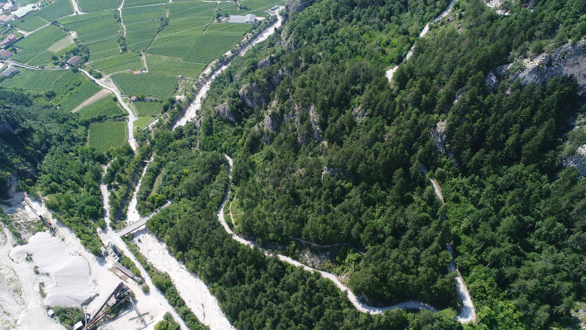 Scanuppia, Italy, Italian Alps, hairpins drone photo
