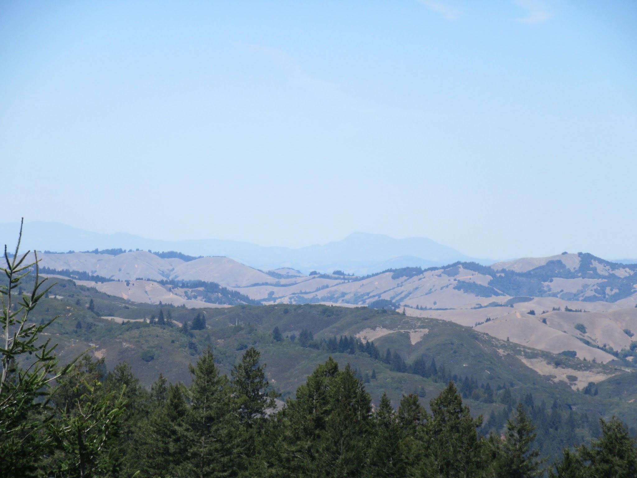 Mt. Tamalpais from Fairfax Bolinas Road Cycling Mt. Tamalpais from Fairfax Bolinas Road - Mt. St. Helena in distance