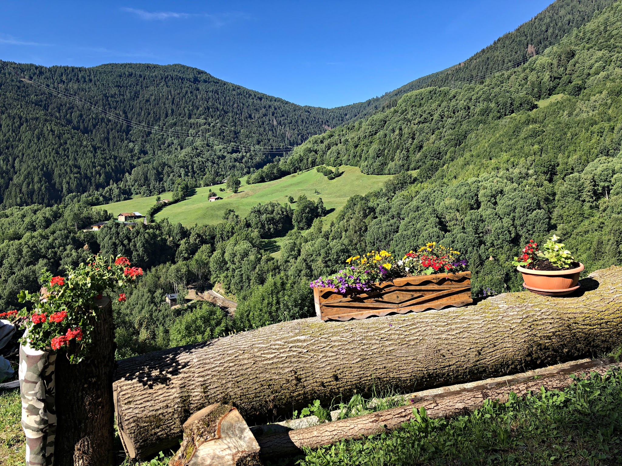 Passo del Mortirolo from Edolo Cycling Mortirolo from Edolo - distant view of mountains and sky
