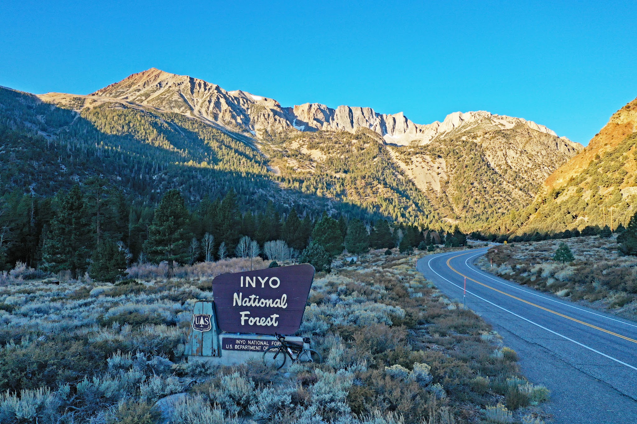 Sign for Inyo National Forest