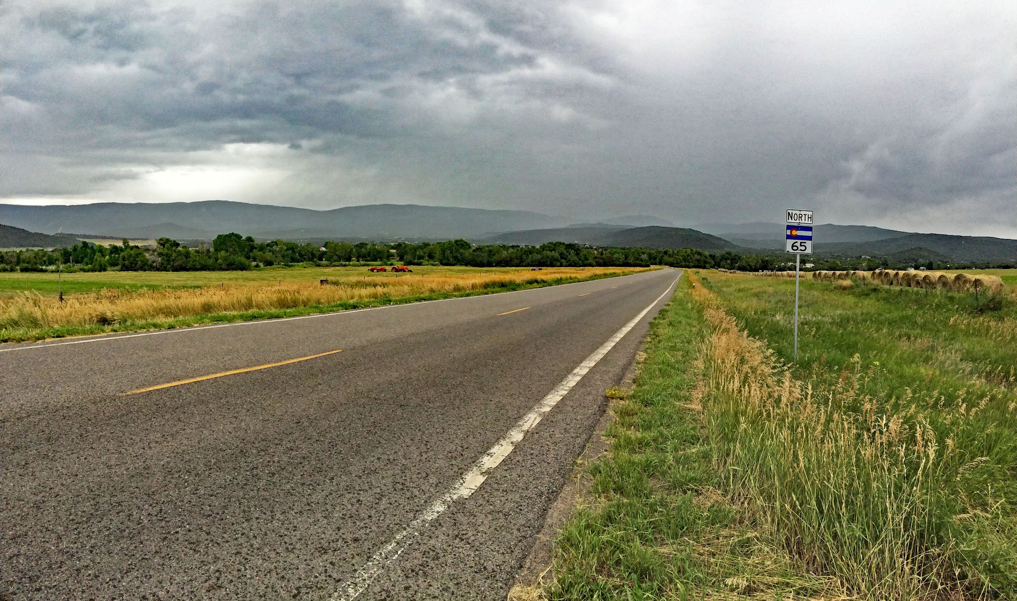 Cycling Grand Mesa South - scenic byway sign