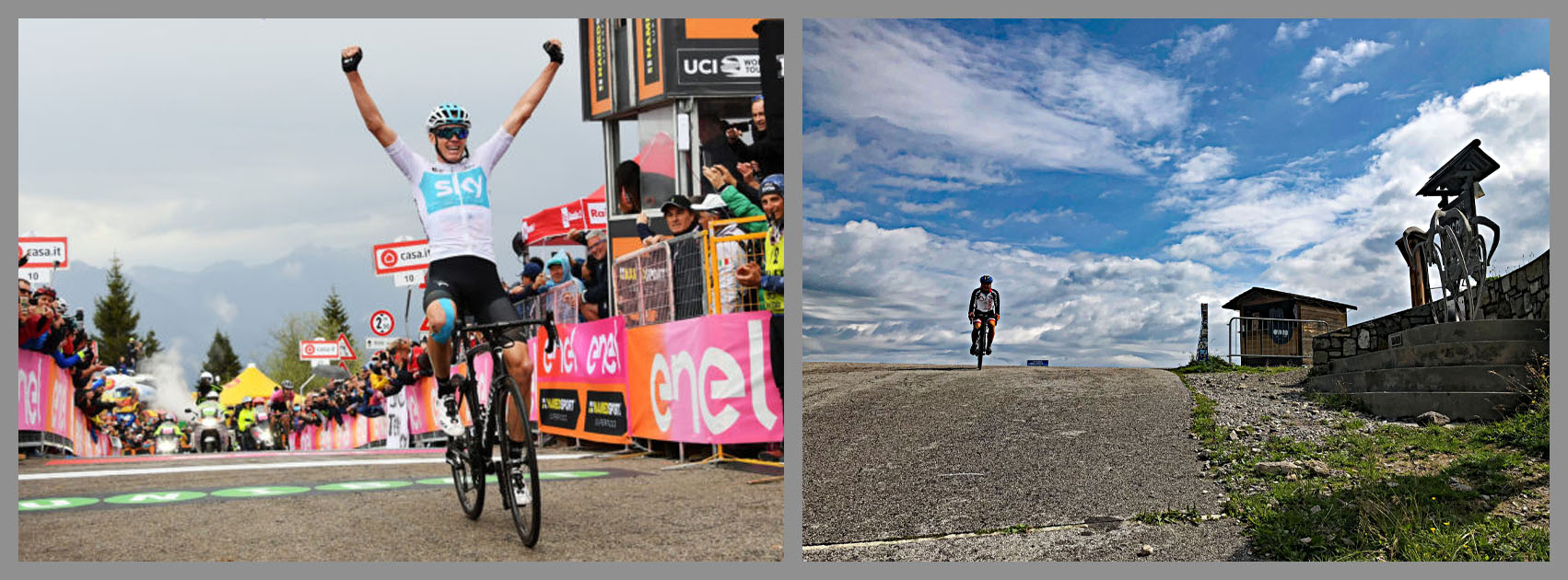 Cycling Monte Zoncolan from Sutrio - Chris Froome wins the 2018 Stage 14 Giro; PJAMM Finishing climb in 2016
