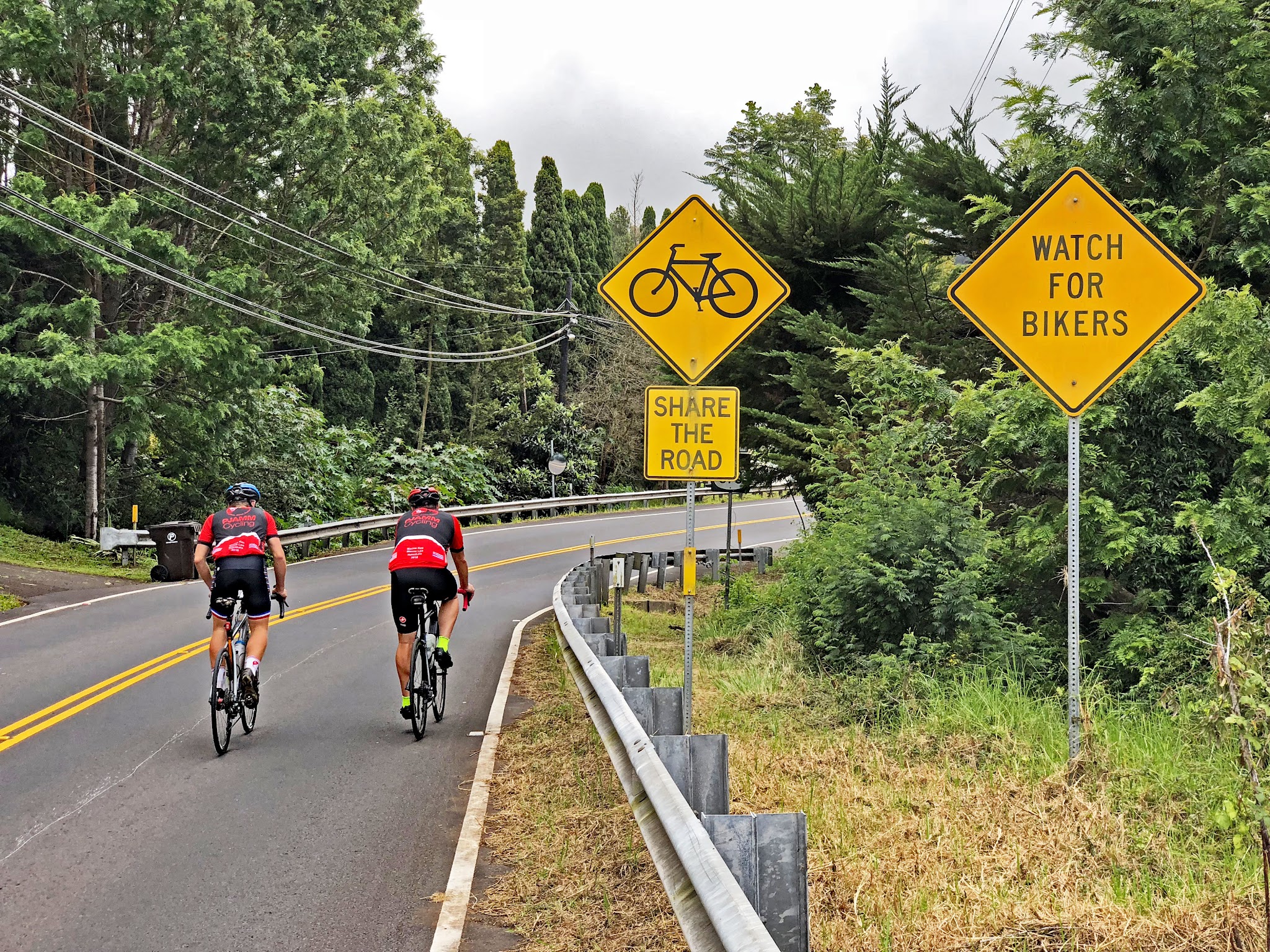Riding bikes up Hwy 377 to Haleakala Summit