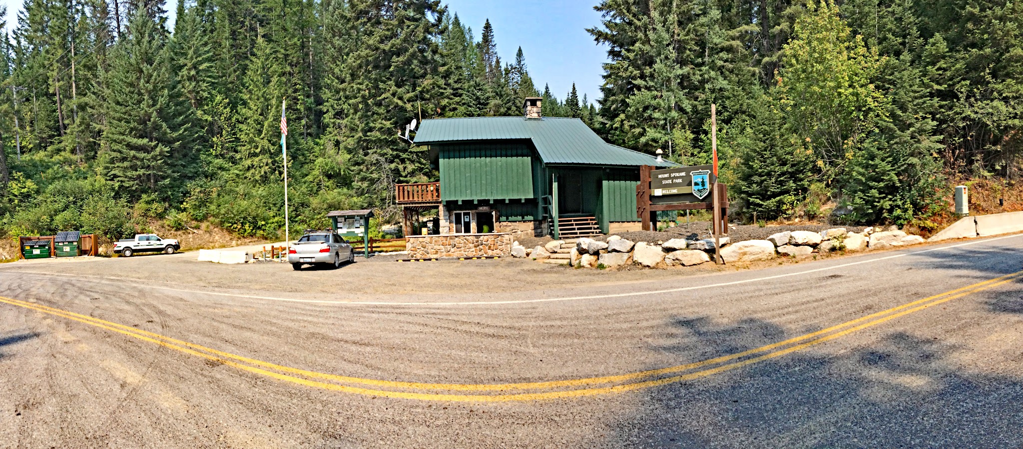 Cycling Mt. Spokane, Washington - Mt. Spokane State Park visitors center