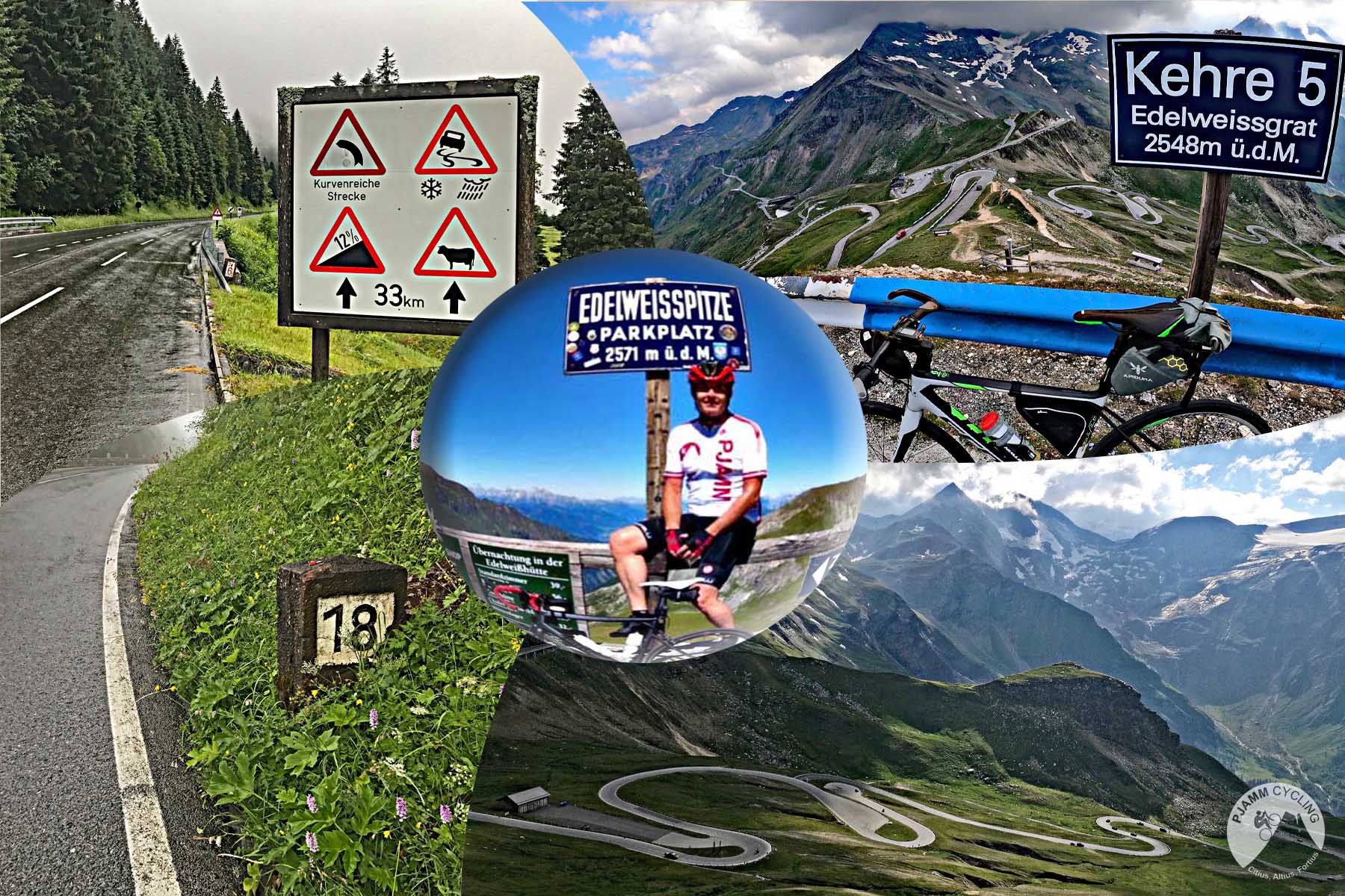 Bicycle climb Austria's Top Bike Climbs - Grobglockner - hairpins and mountainside