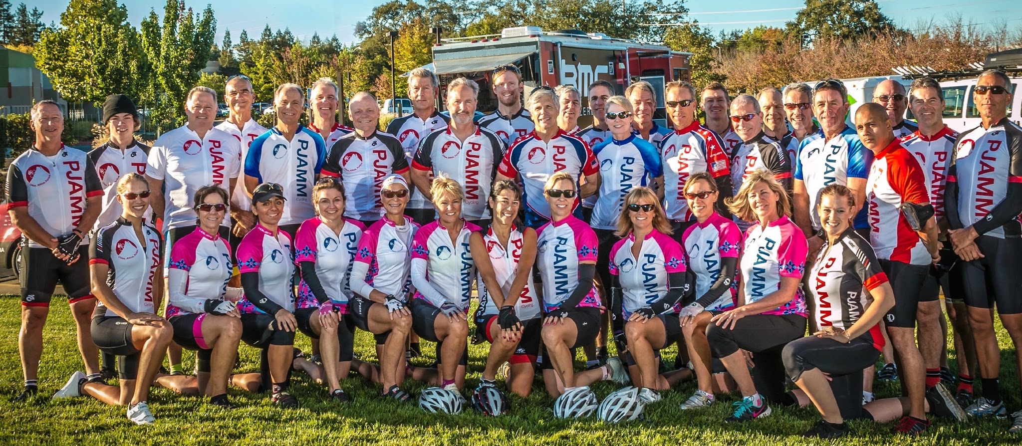 PJAMM Cycling group photo at Team Swift annual fundraiser Ride with Champions