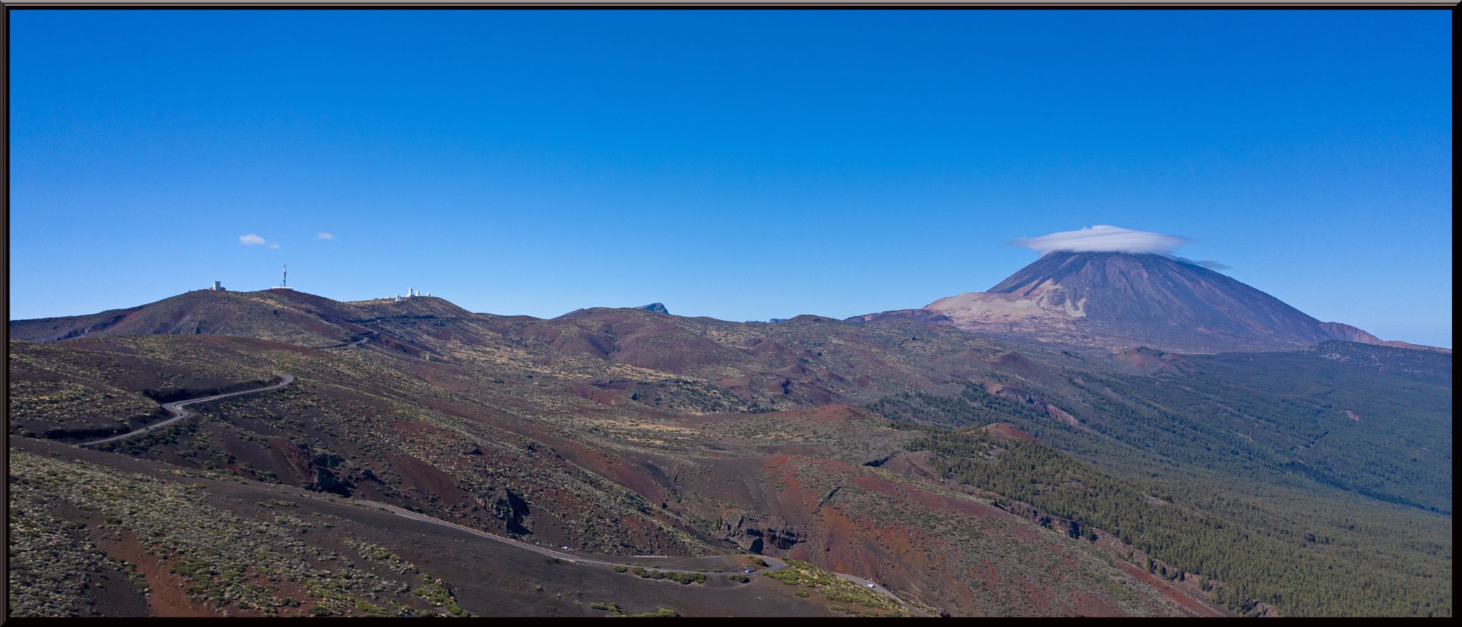 panoramic view of Mt. Teide from Santa Cruz