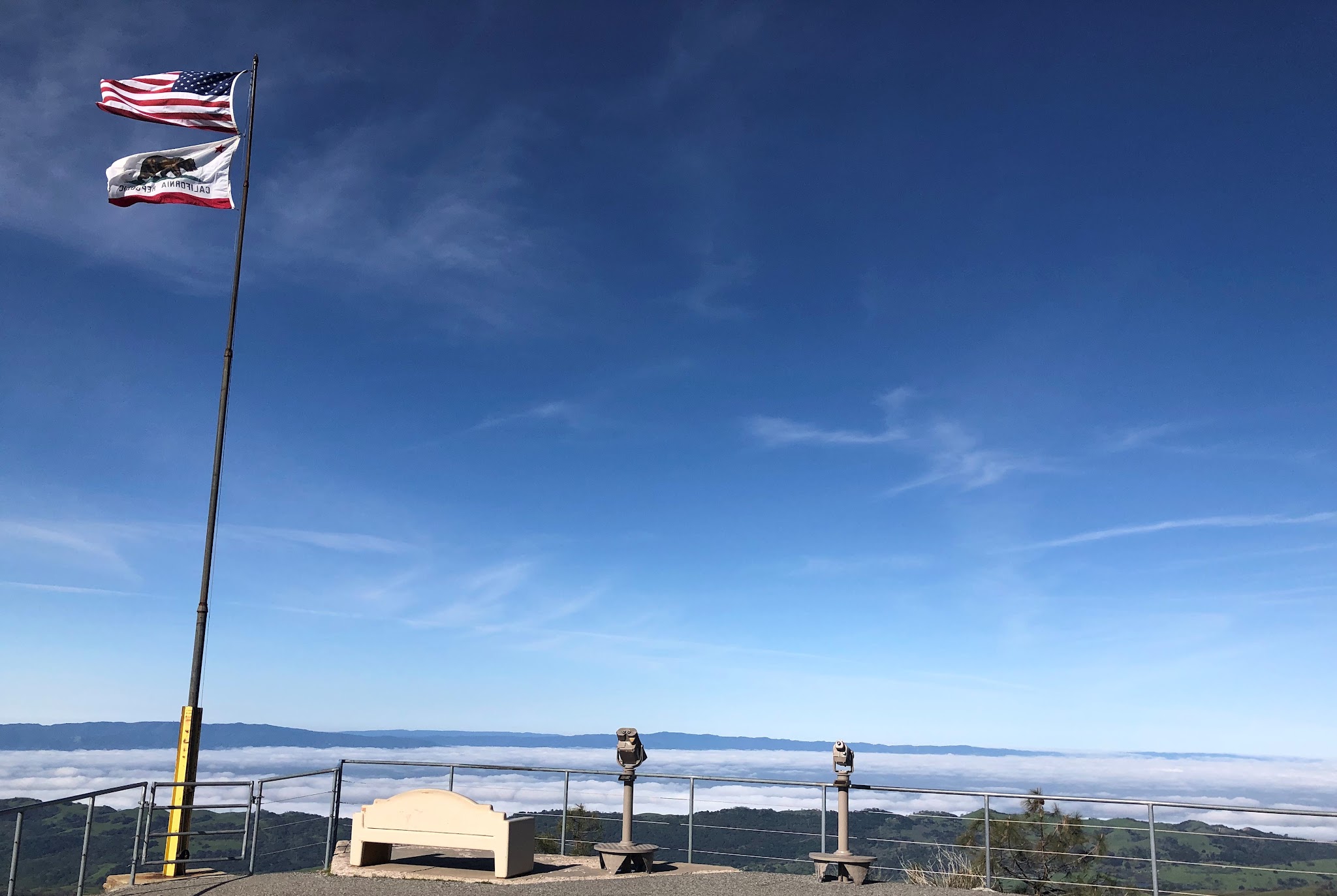 Mt. Hamilton - Observation deck - Lick Observatory. Dome of the Lick Observatory after Mt. Hamilton bike bicycle ride.