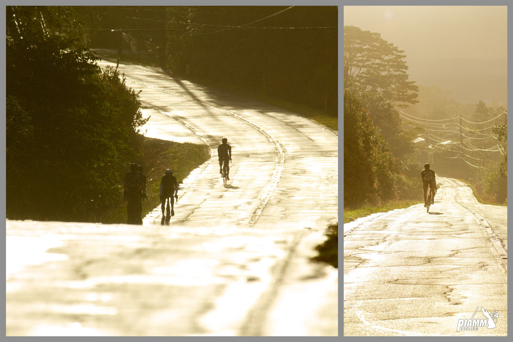 PJAMM Cyclists ride through rain on first segment of climb