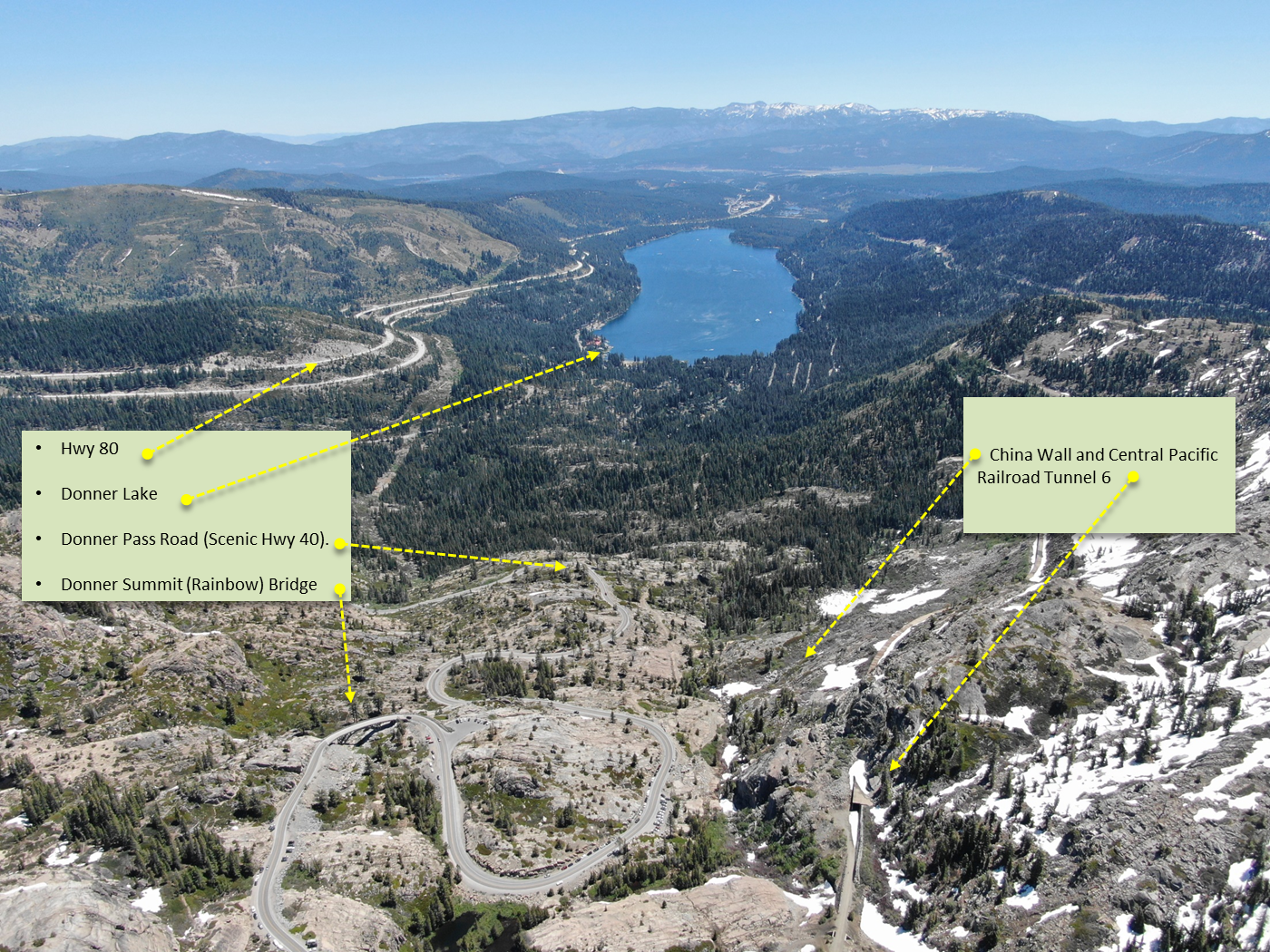 Donner Pass (Donner Summit) Bicycling Donner Pass (Donner Summit) - Donner Lake, Hwy 80, Hwy 40, Rainbow Bridge