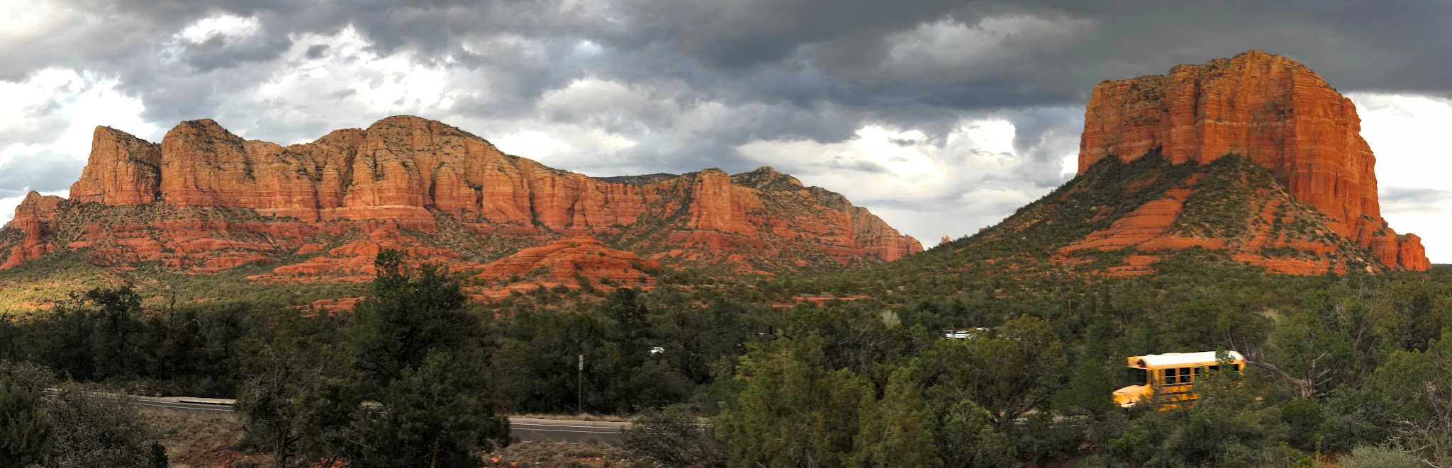 Bicycle ride Sedona and Hwy 89A - Courthouse Butte between Village of Oak Creek and Sedona