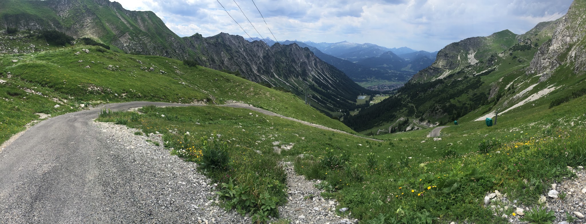 Neblhorn - Toughest bike climb in Germany - road, mountains, view down canyon