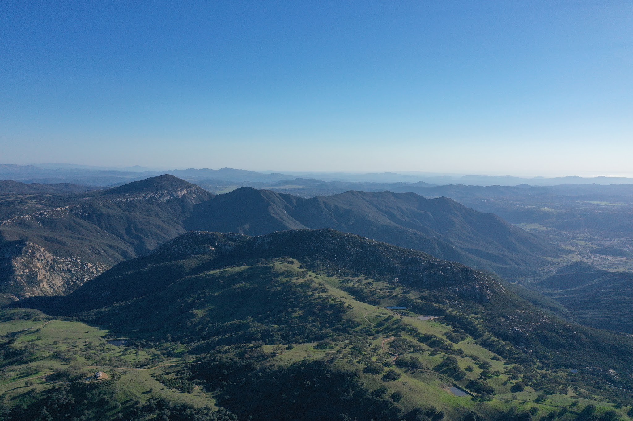 Drone view from the top of Mt Palomar