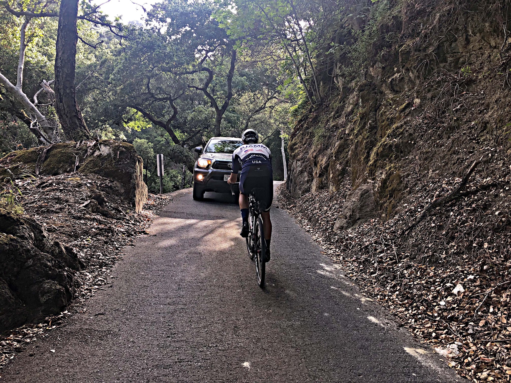 Climbing Welch Creek Road by bike - start of climb