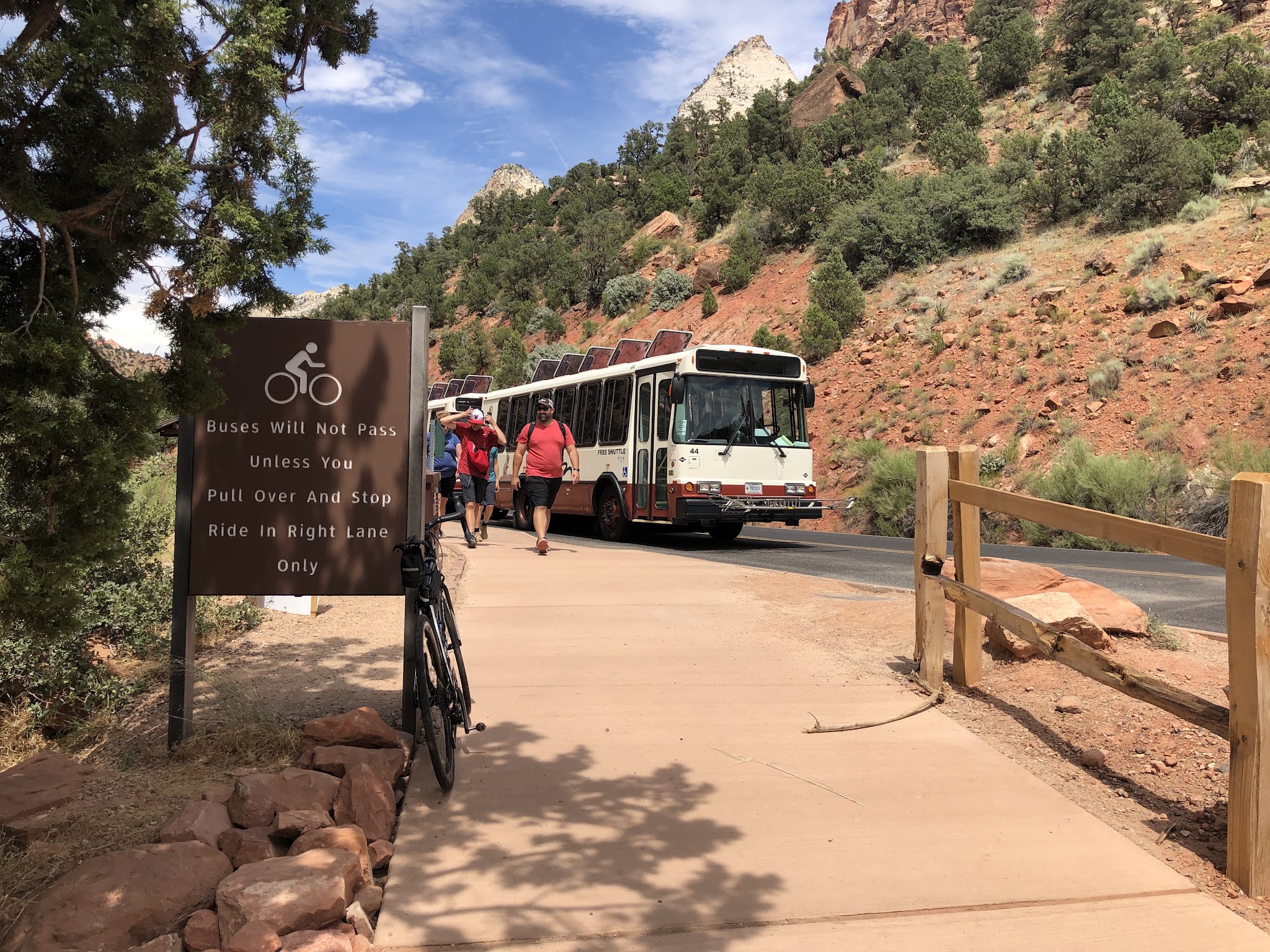 Cycling Zion National Park - Shuttles
