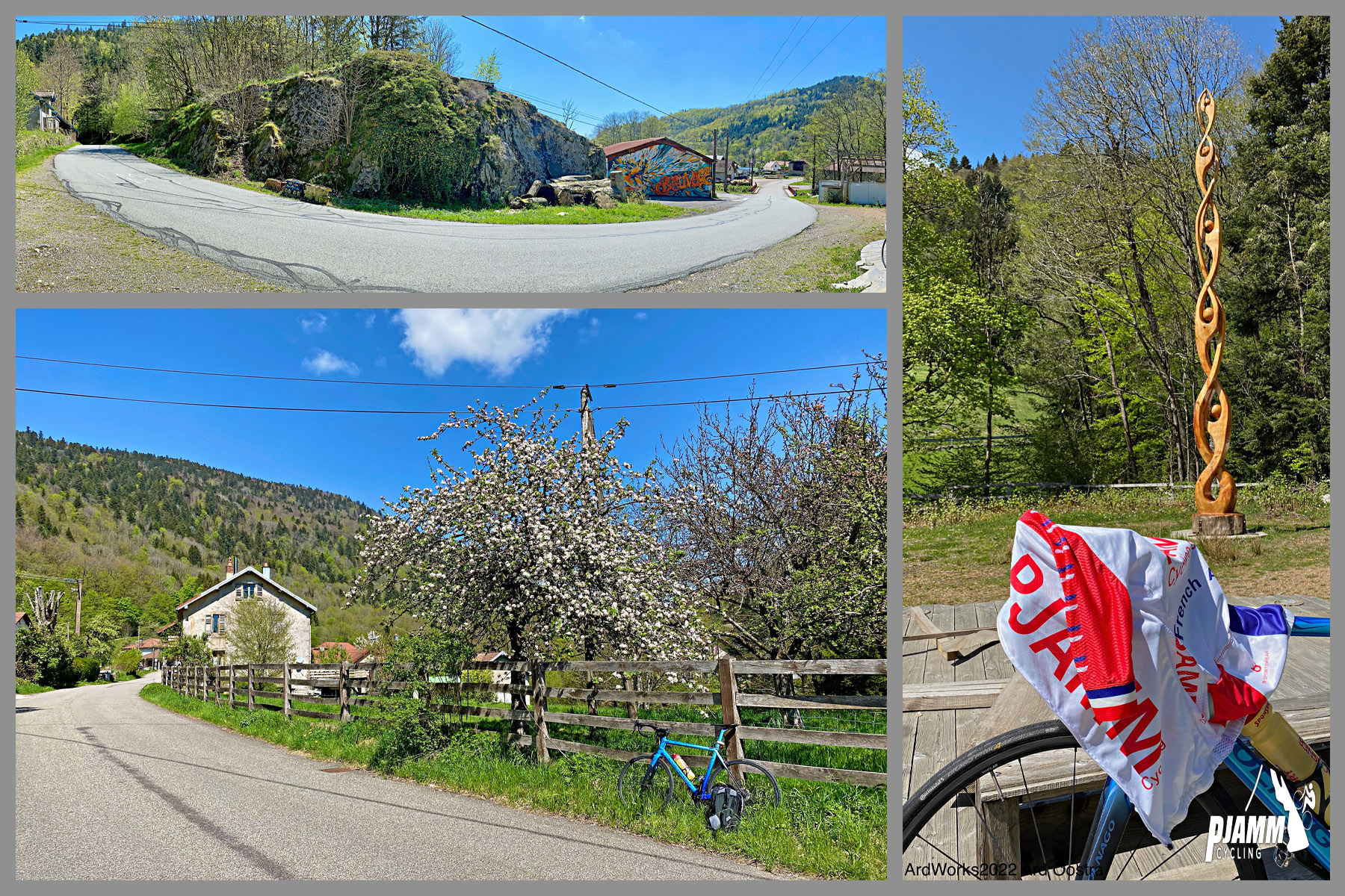 idyllic French countryside views on the way to climb start