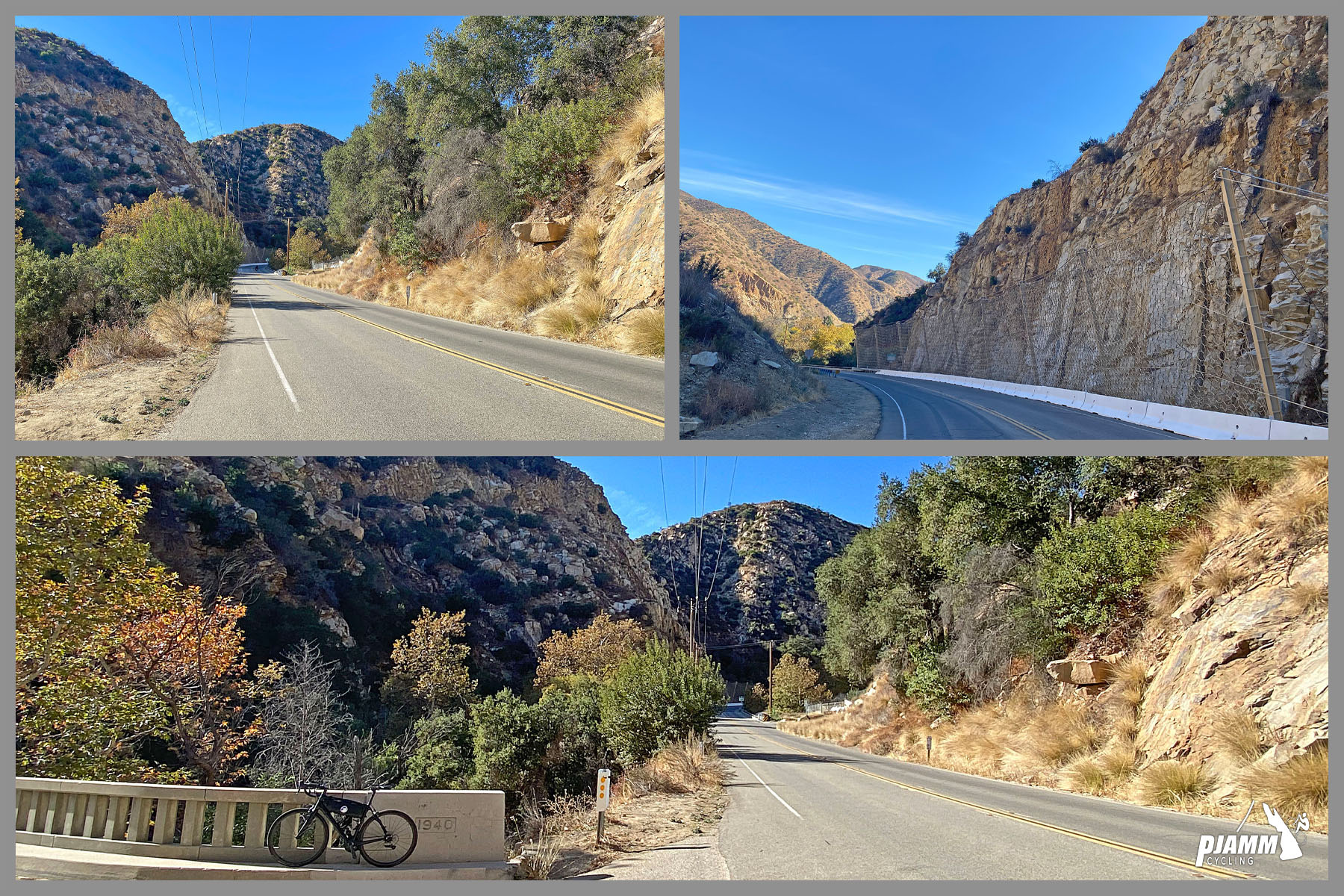 Cycling Highway 33 to Pine Creek Summit  - stretches of alpine roadway just past bridge over the Venture River