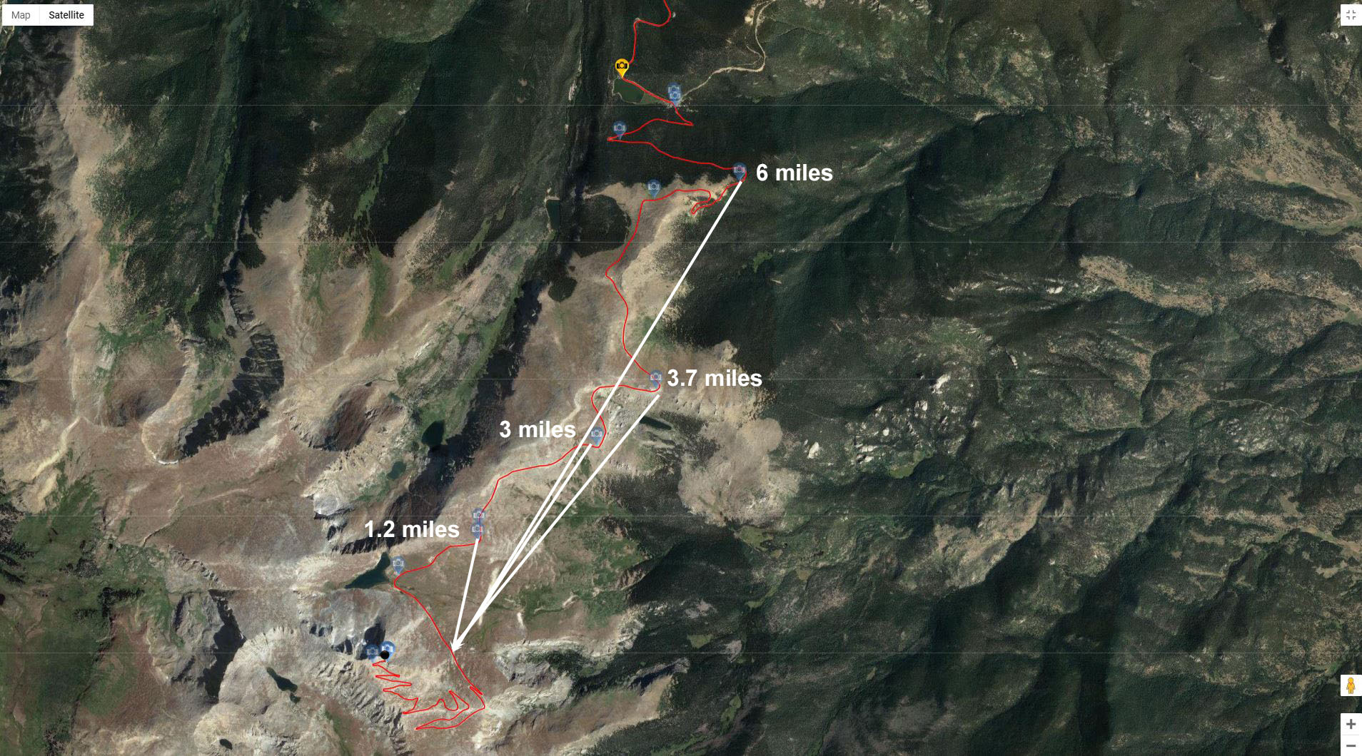 Cycling Mt. Evans, Colorado - climb map