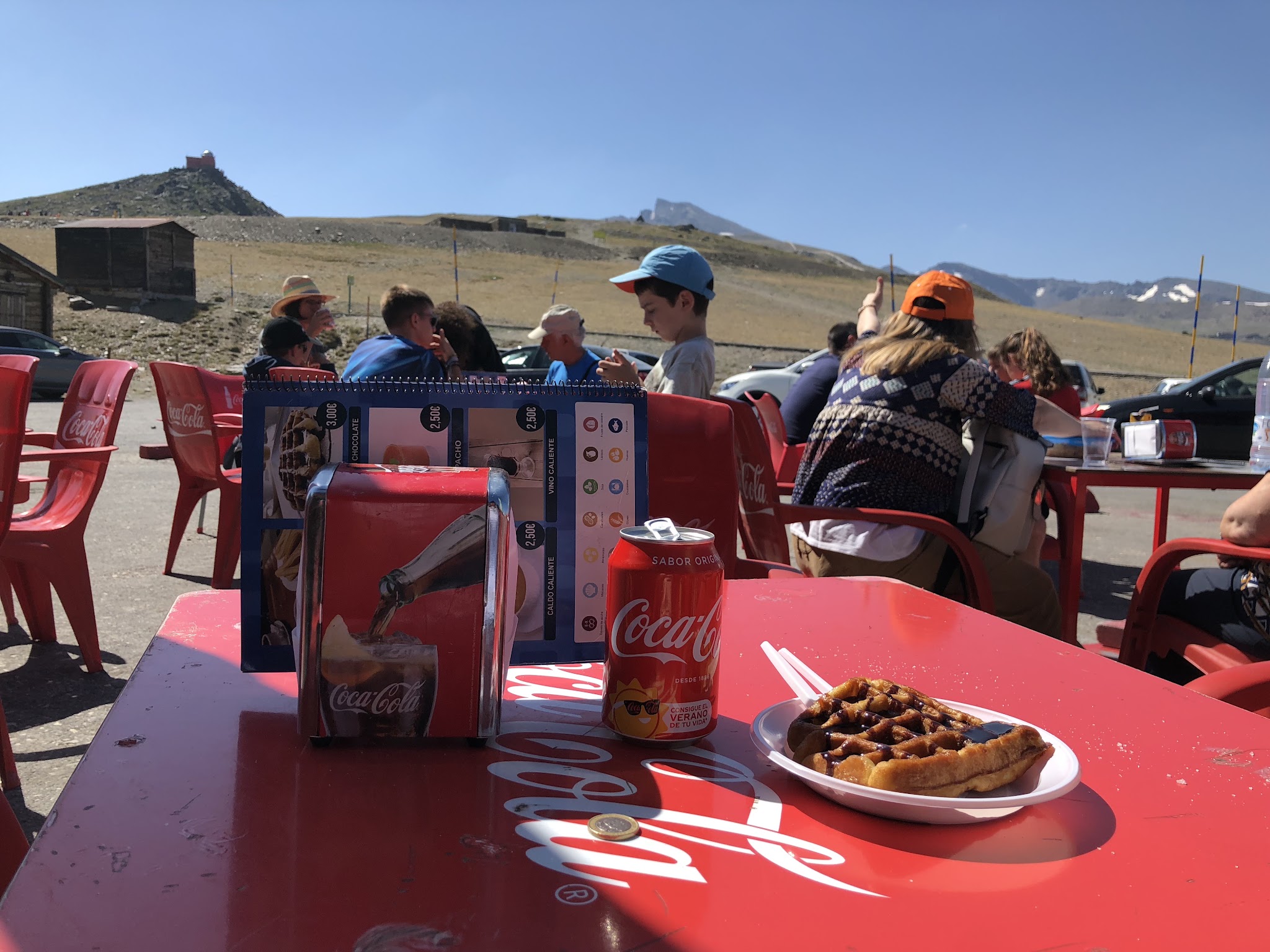 Bicycling Pico de Veleta - cafe near Sierra Nevada