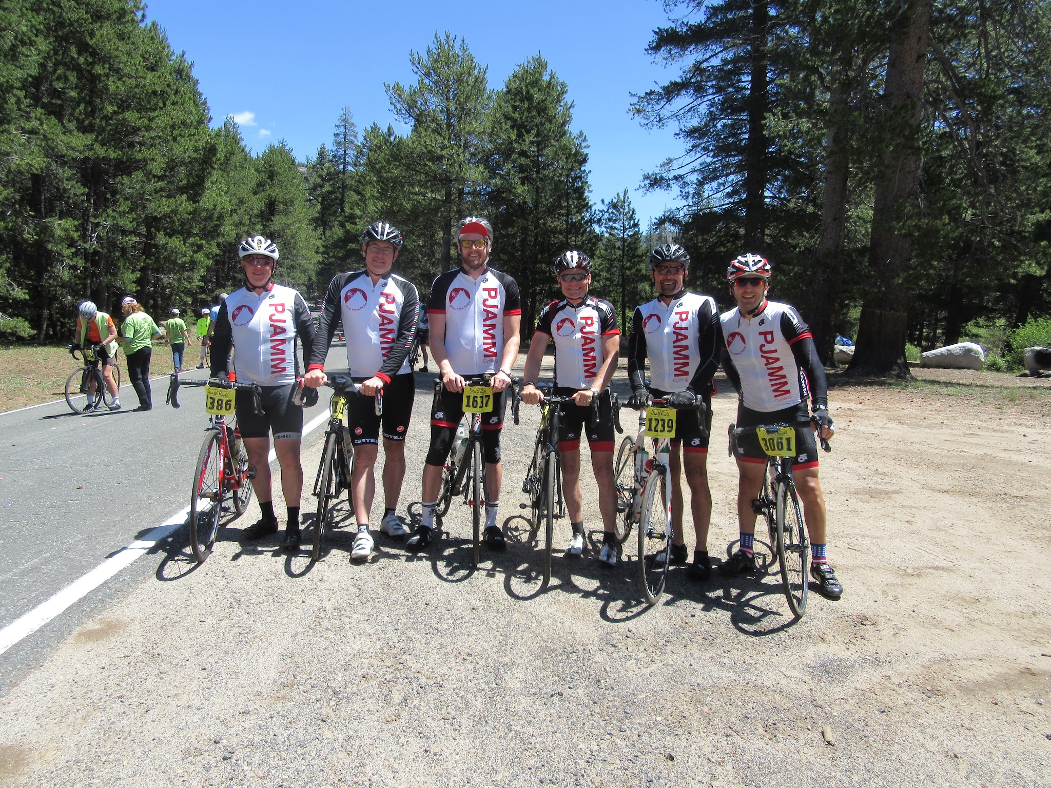 cycling Ebbetts Pass West - PJAMM Cycling group on death ride