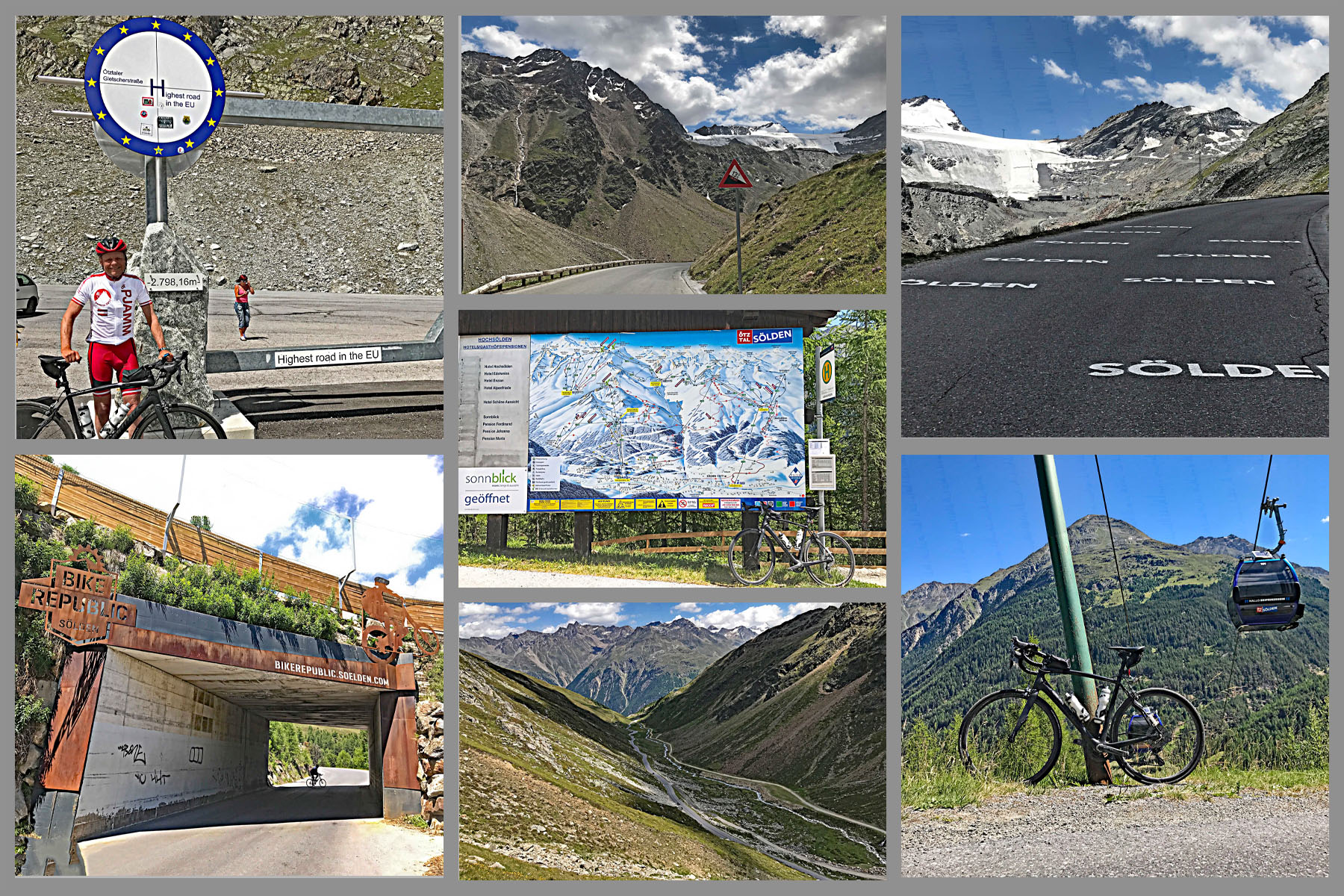 Bike climb Austria's Top Bike Climbs - highest road in europe sign with bike leaning against it