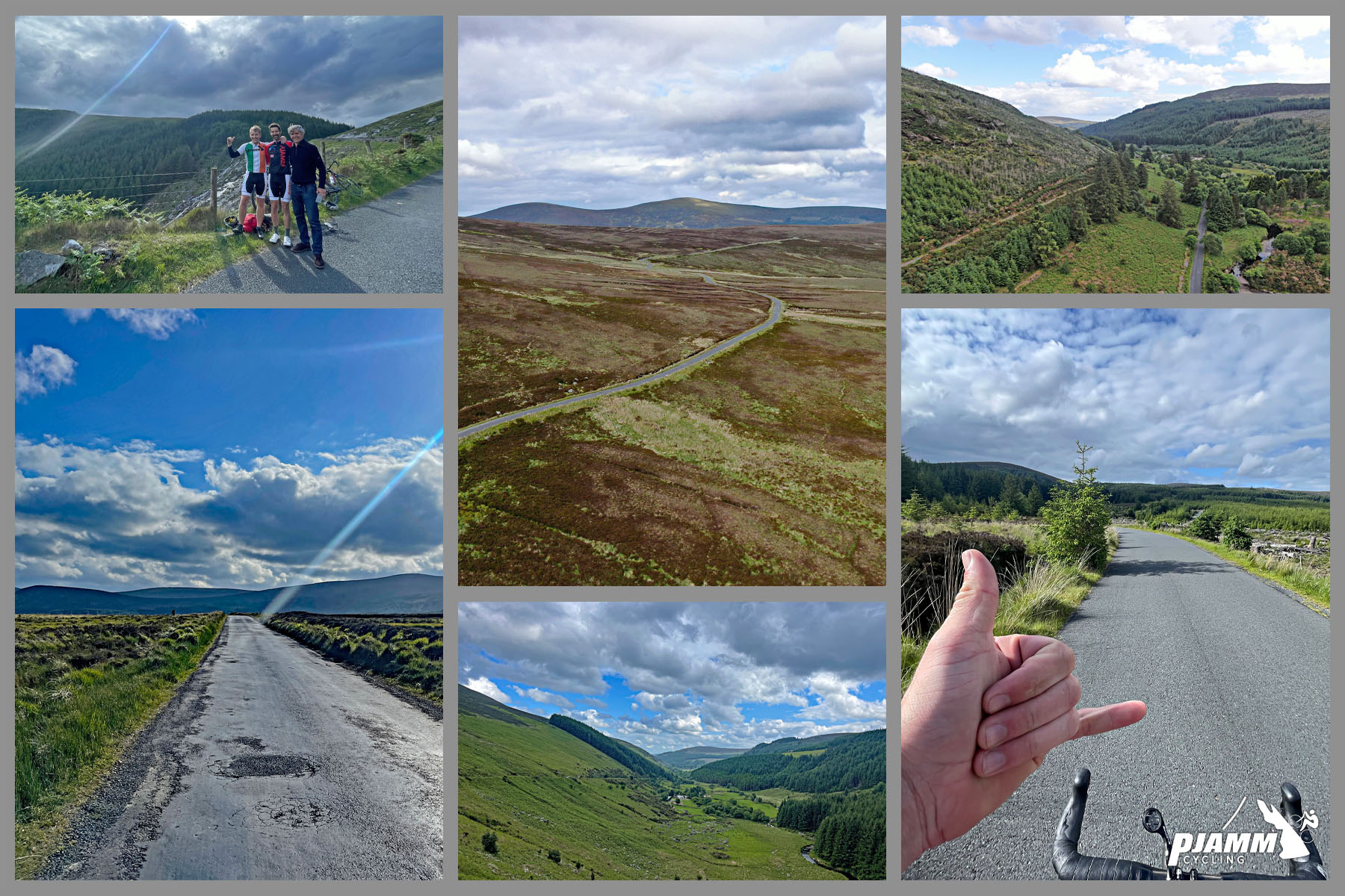 photo collage shows views of the glacially formed Glenmacnass Valley