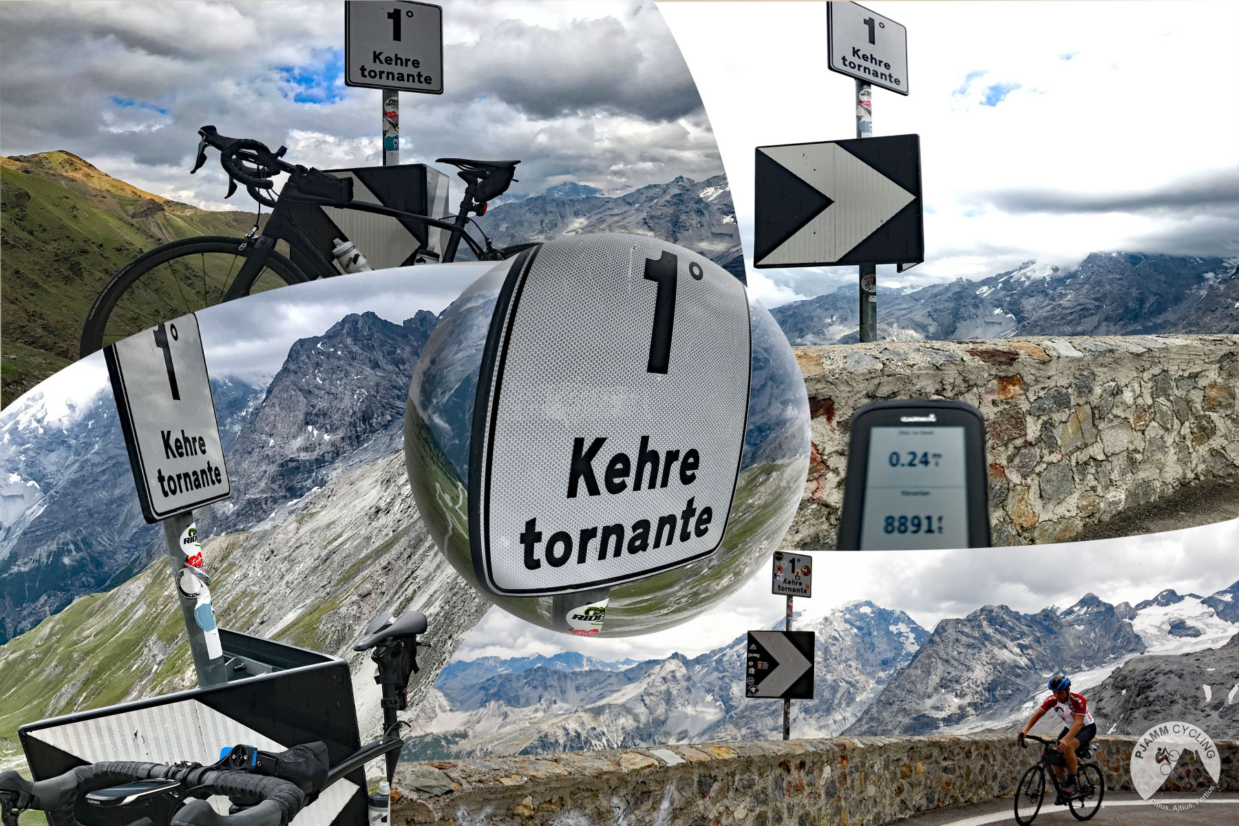The final torante "turn" - signs along the turn