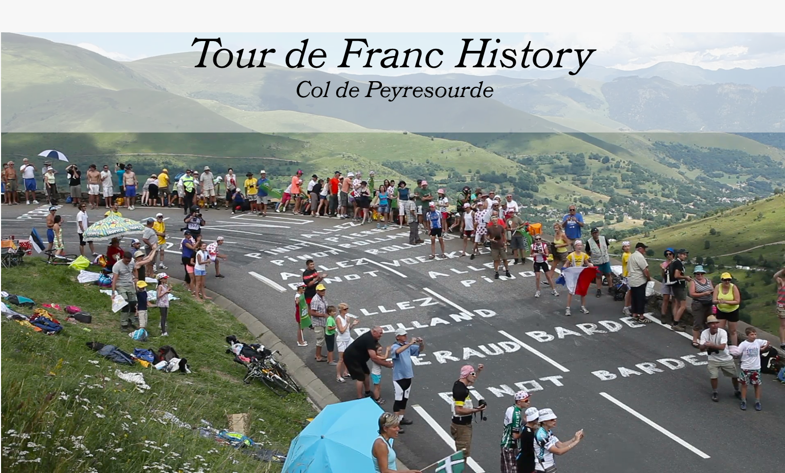 Biking Col de Peyresourde from Avajan  - col sign and roadway