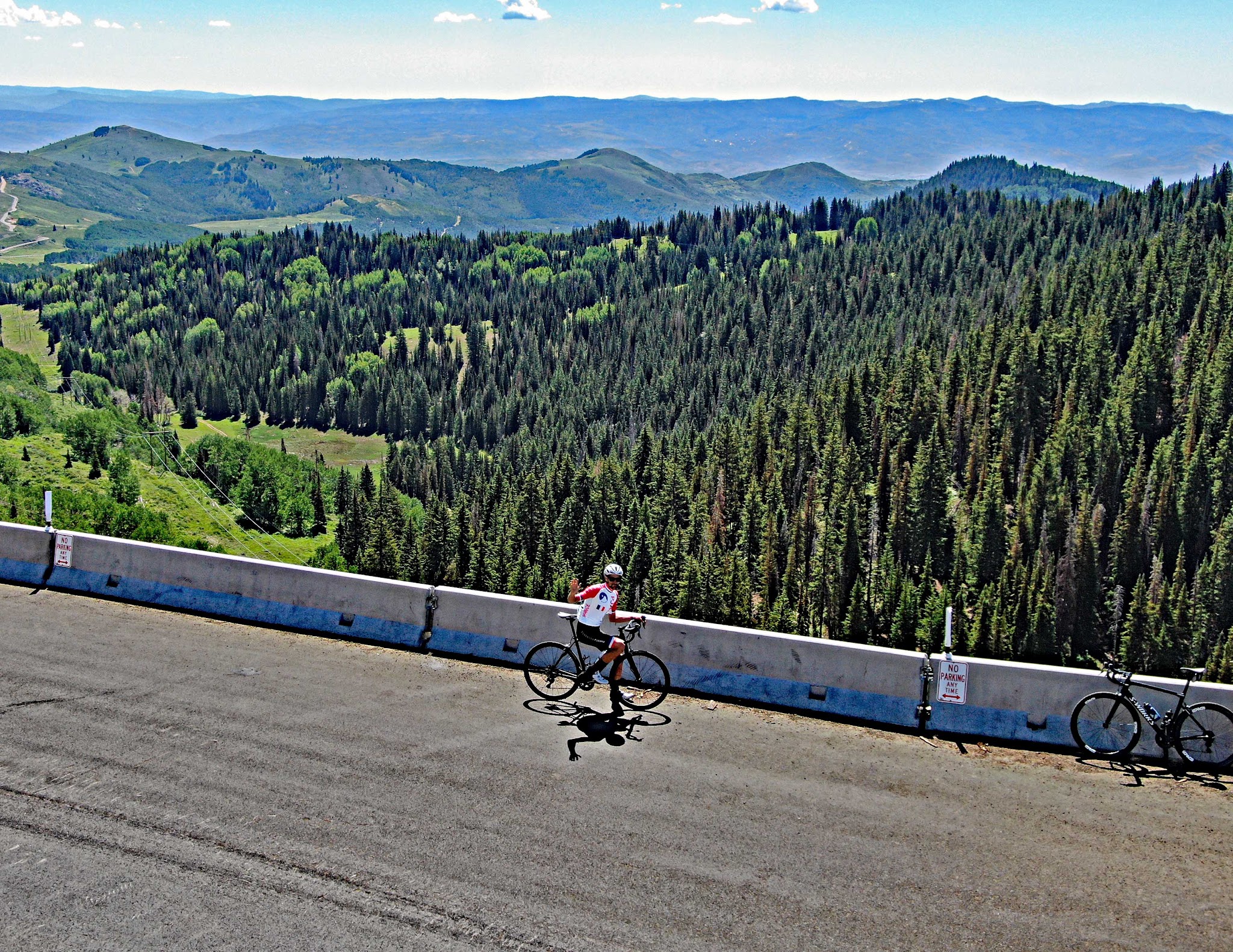 Cycling to top of Big Cottonwood Canyon - Guardsmand Pass - view from the top.
