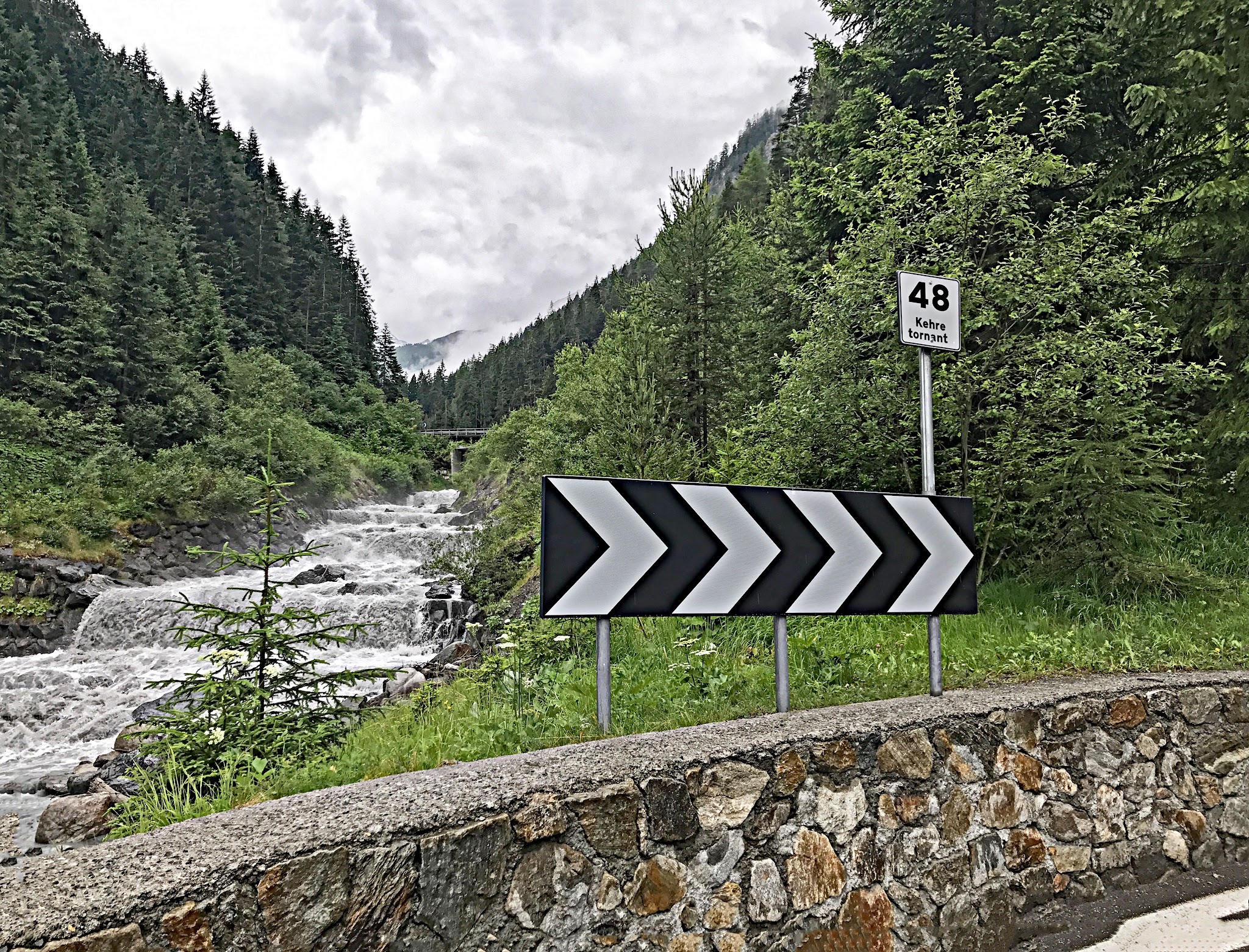 Bike climb of Passo dello Stelvio from Prato Allo Stelvio - photo of tornante 48 (hairpin 48)