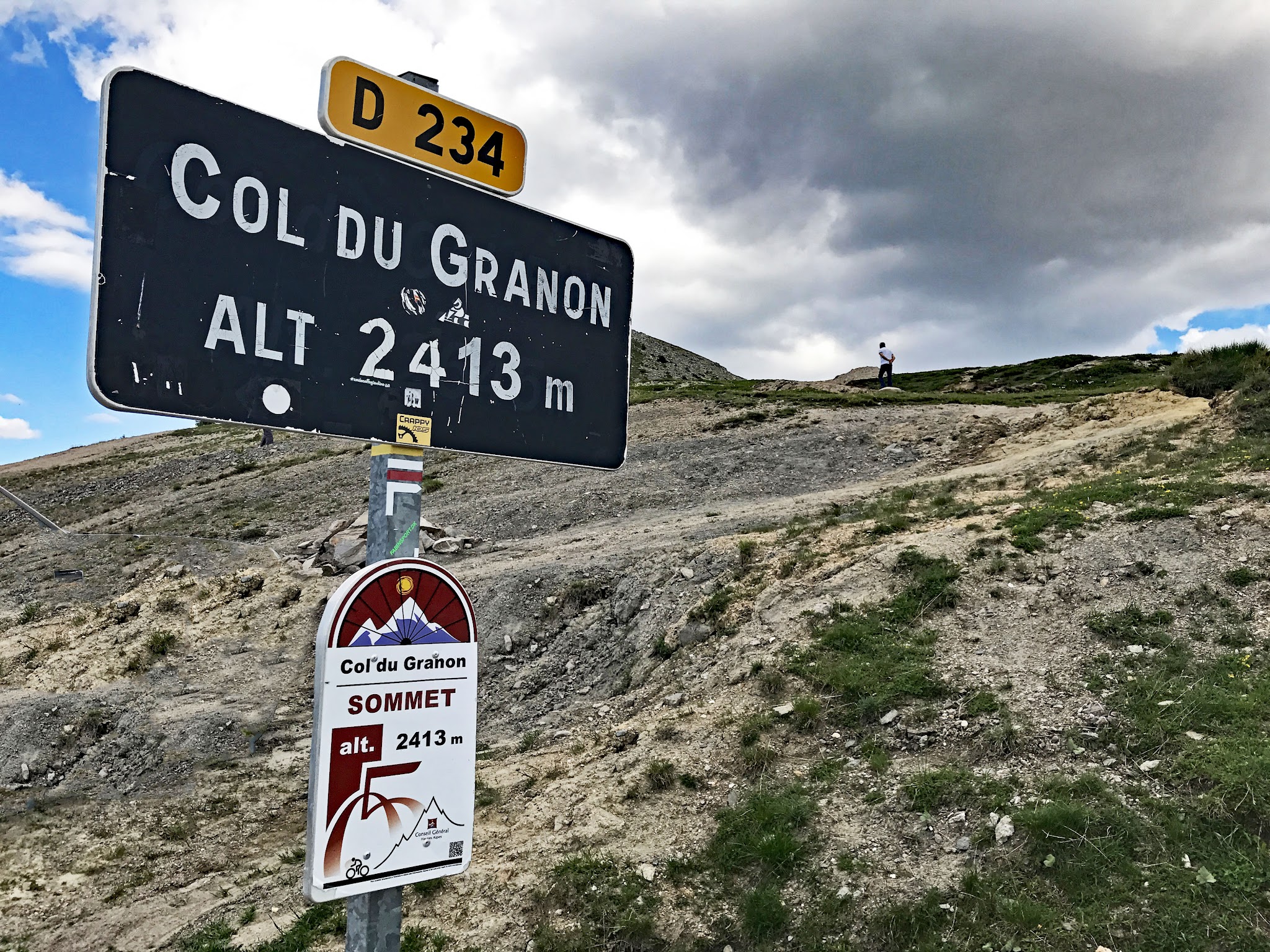 sign for Col du Granon summit