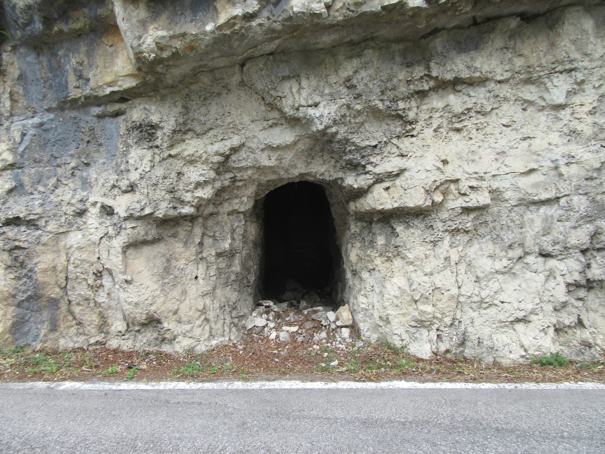 Climbng  Monte Grappa from Semonzo by bike - road and WW I tunnel