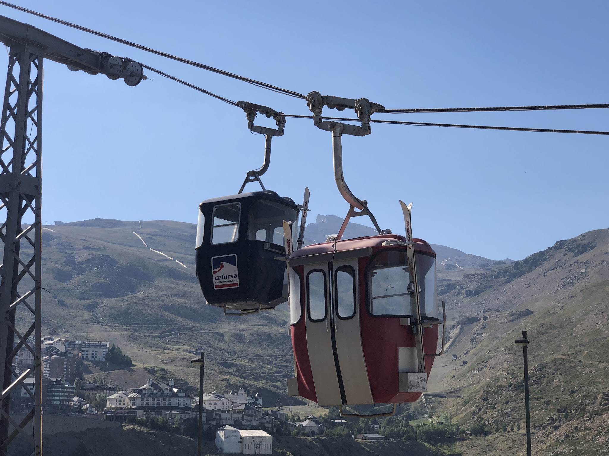 Gondolas on Pico Veleta